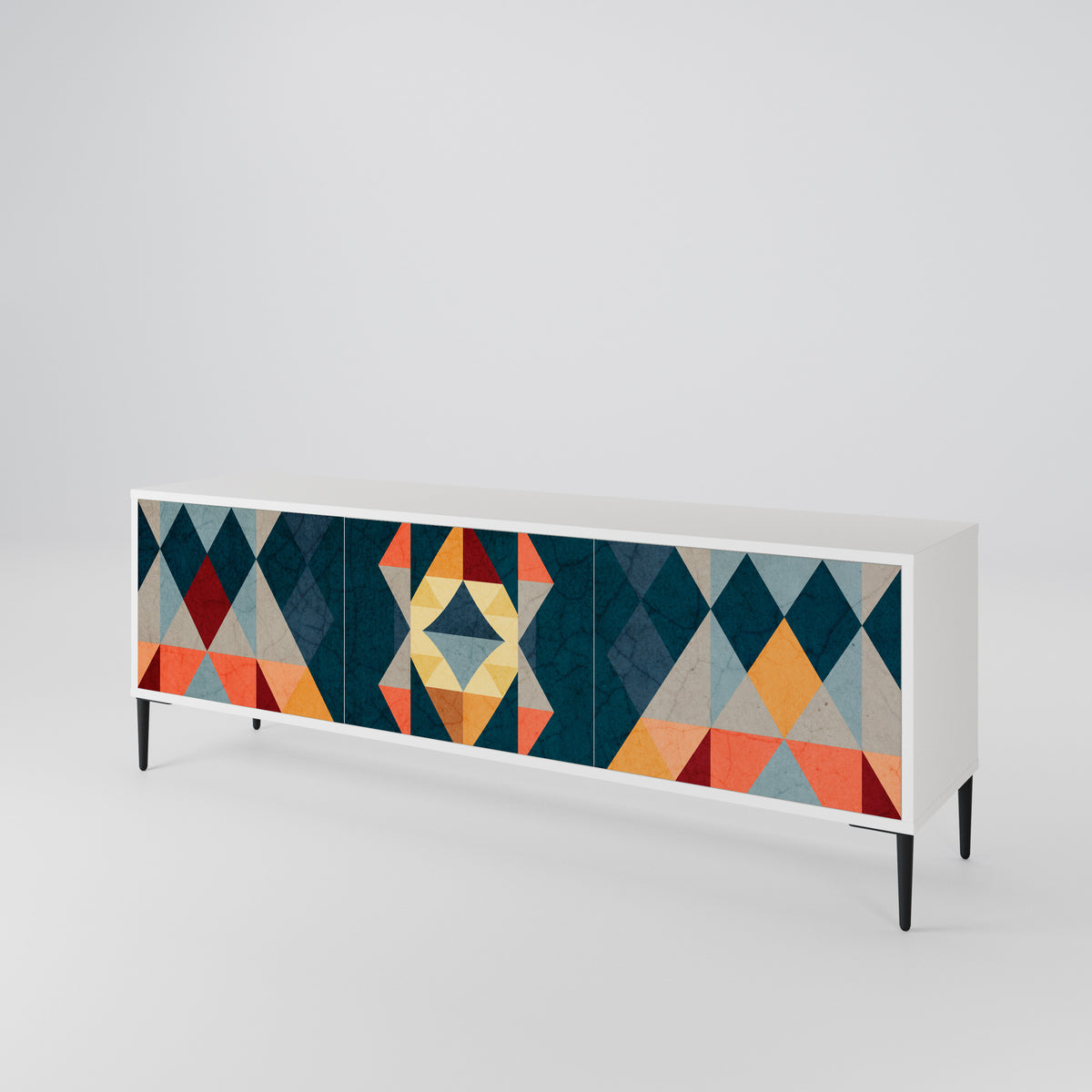 CRACKED ILLUSION 3-Door TV Cabinet