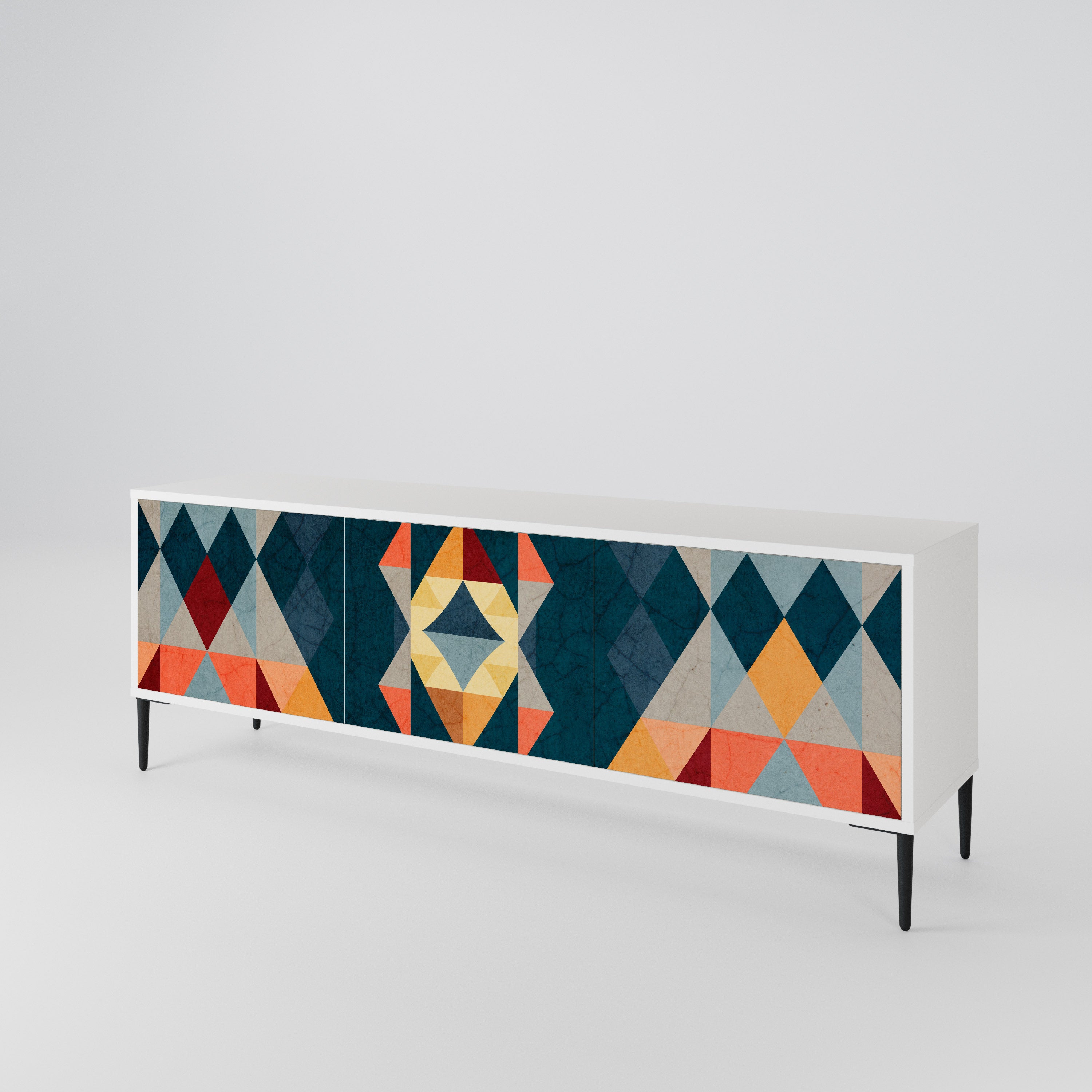 CRACKED ILLUSION 3-Door TV Cabinet