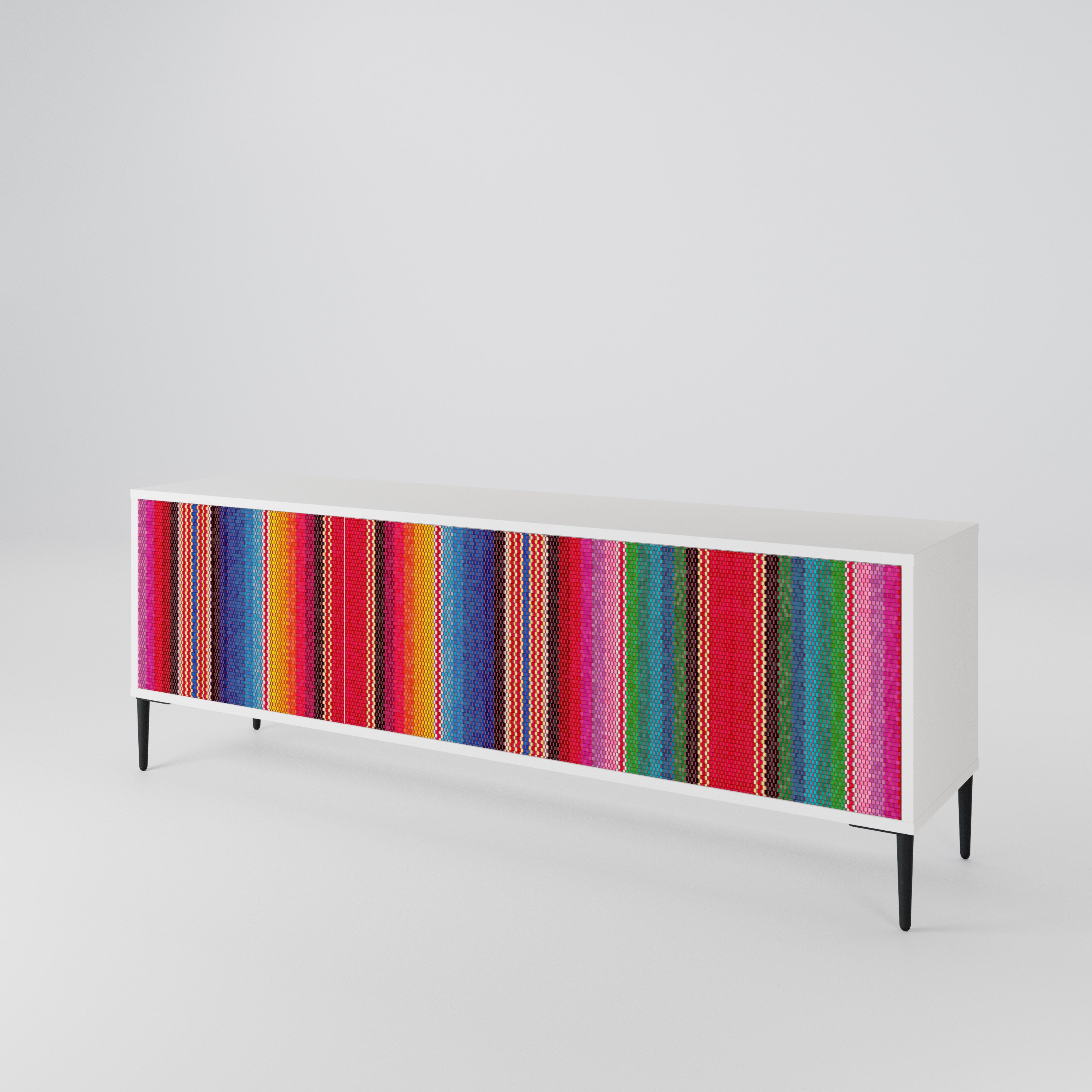 ETHNIC MEXICAN 3-Door TV Cabinet
