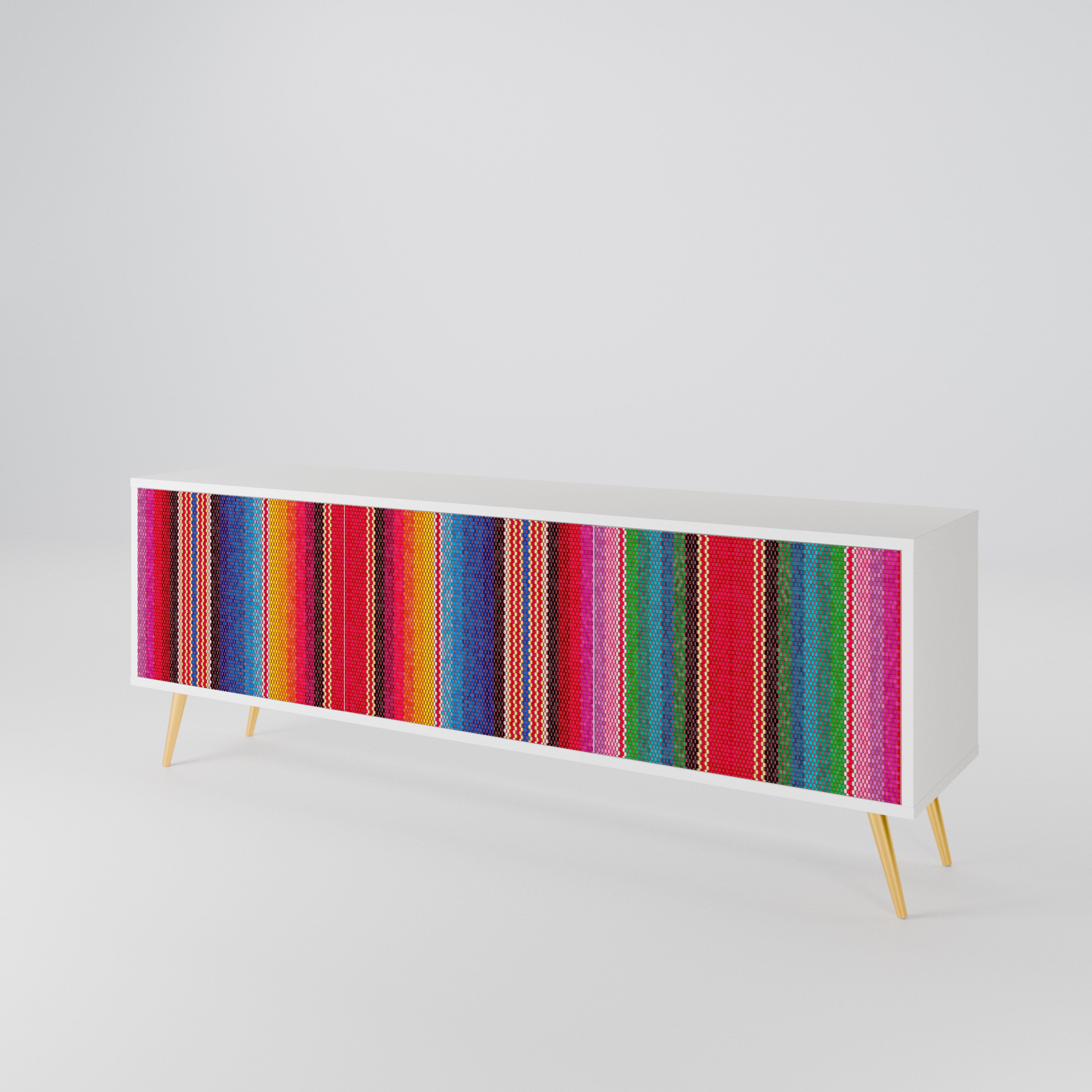 ETHNIC MEXICAN 3-Door TV Cabinet