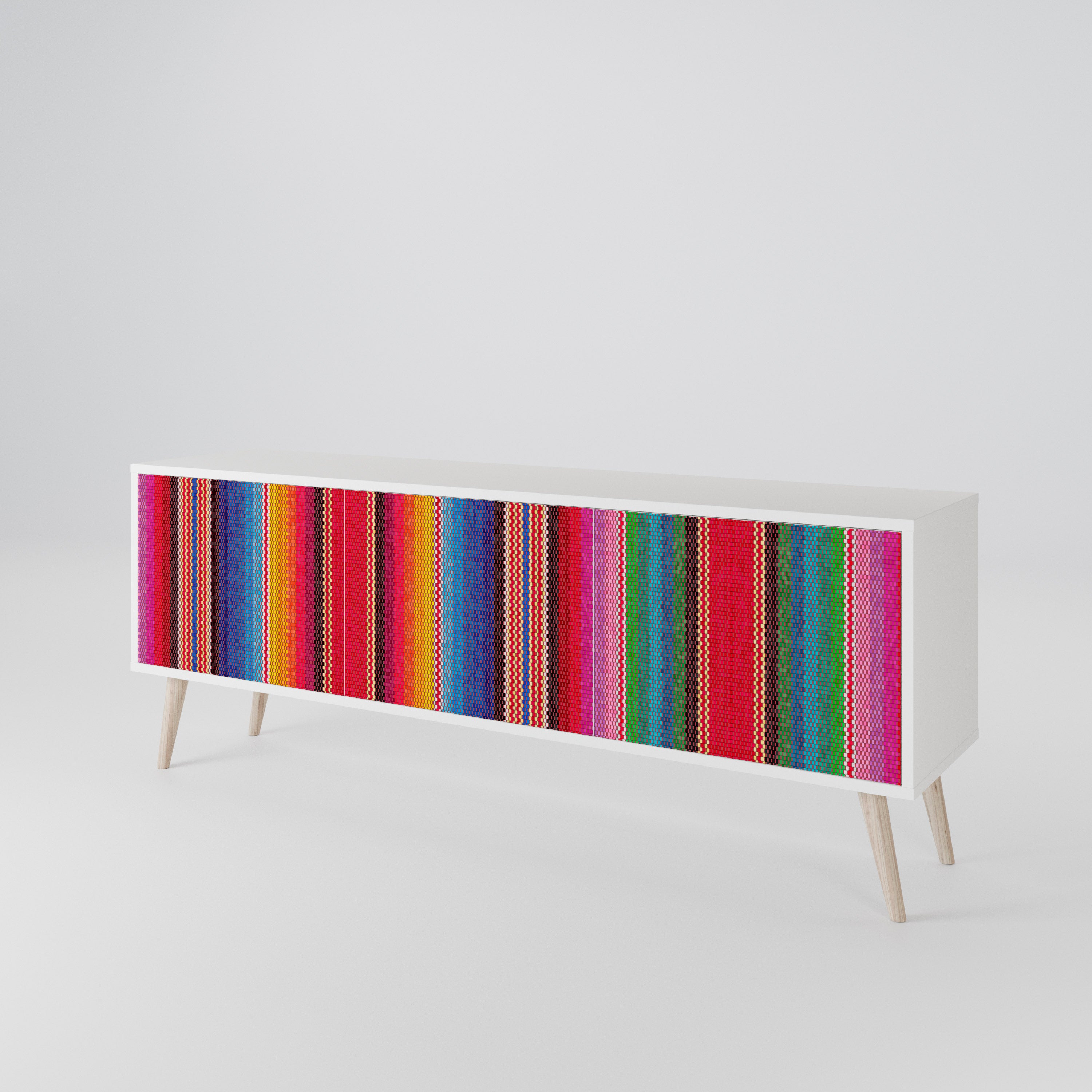 ETHNIC MEXICAN 3-Door TV Cabinet