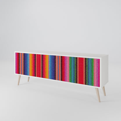 ETHNIC MEXICAN 3-Door TV Cabinet