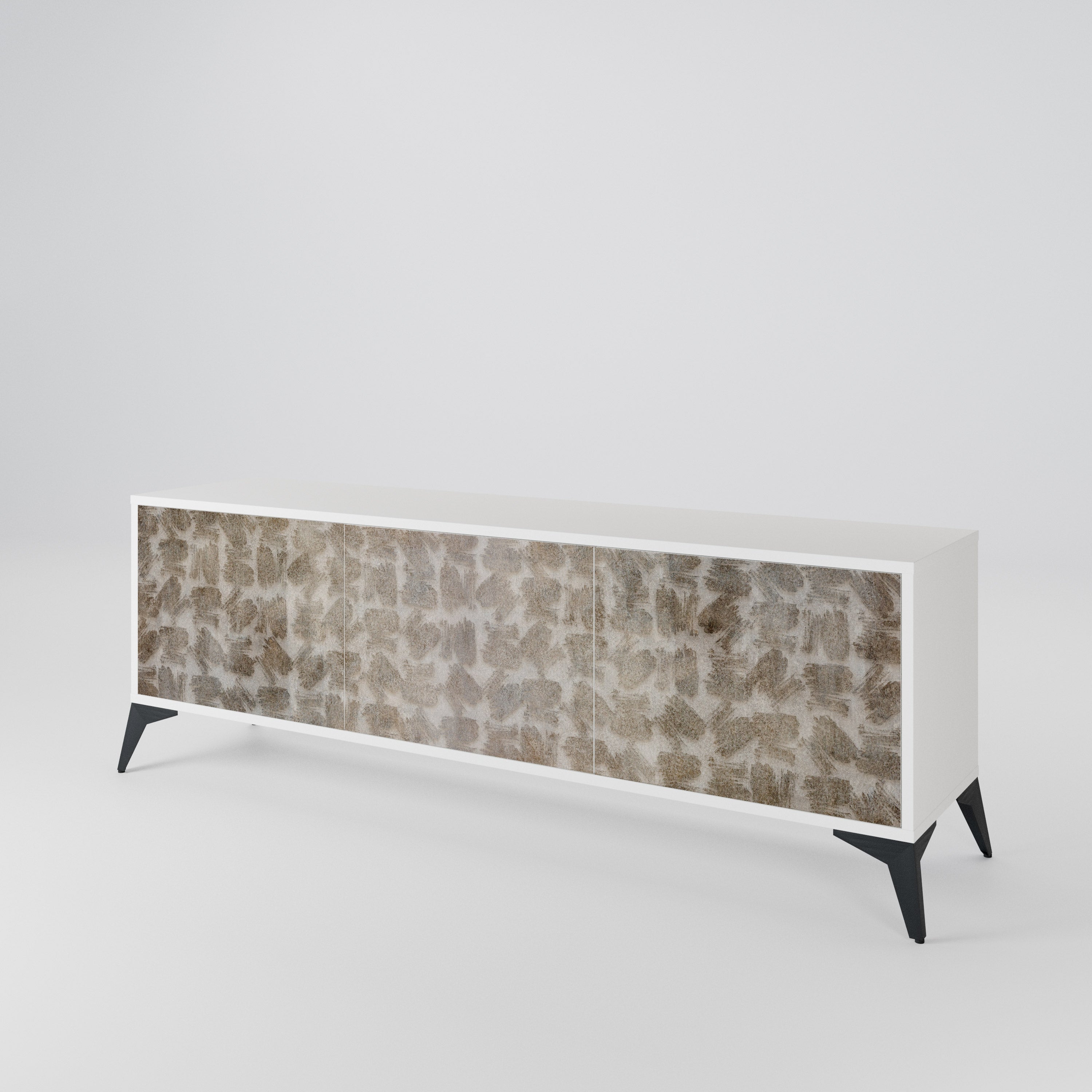 SLIGHTLY BLURRED 3-Door TV Cabinet