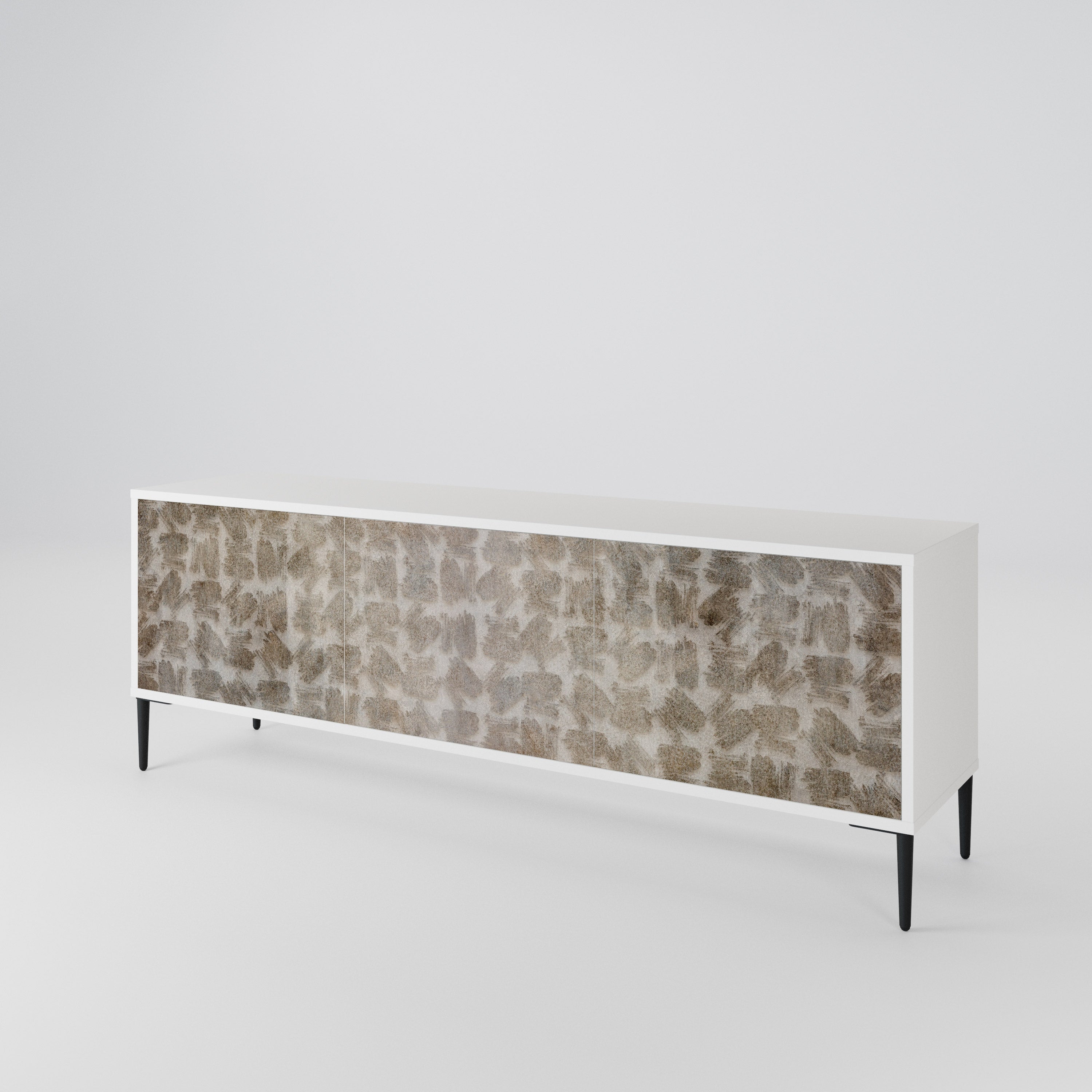 SLIGHTLY BLURRED 3-Door TV Cabinet