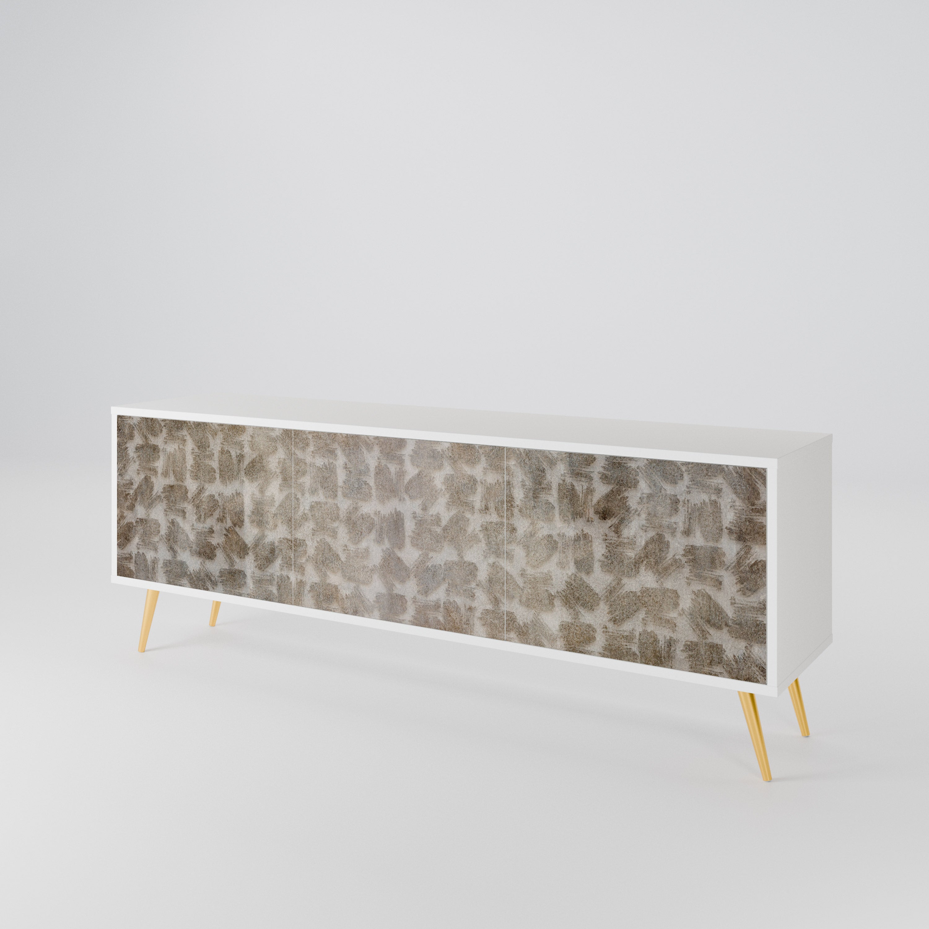 SLIGHTLY BLURRED 3-Door TV Cabinet
