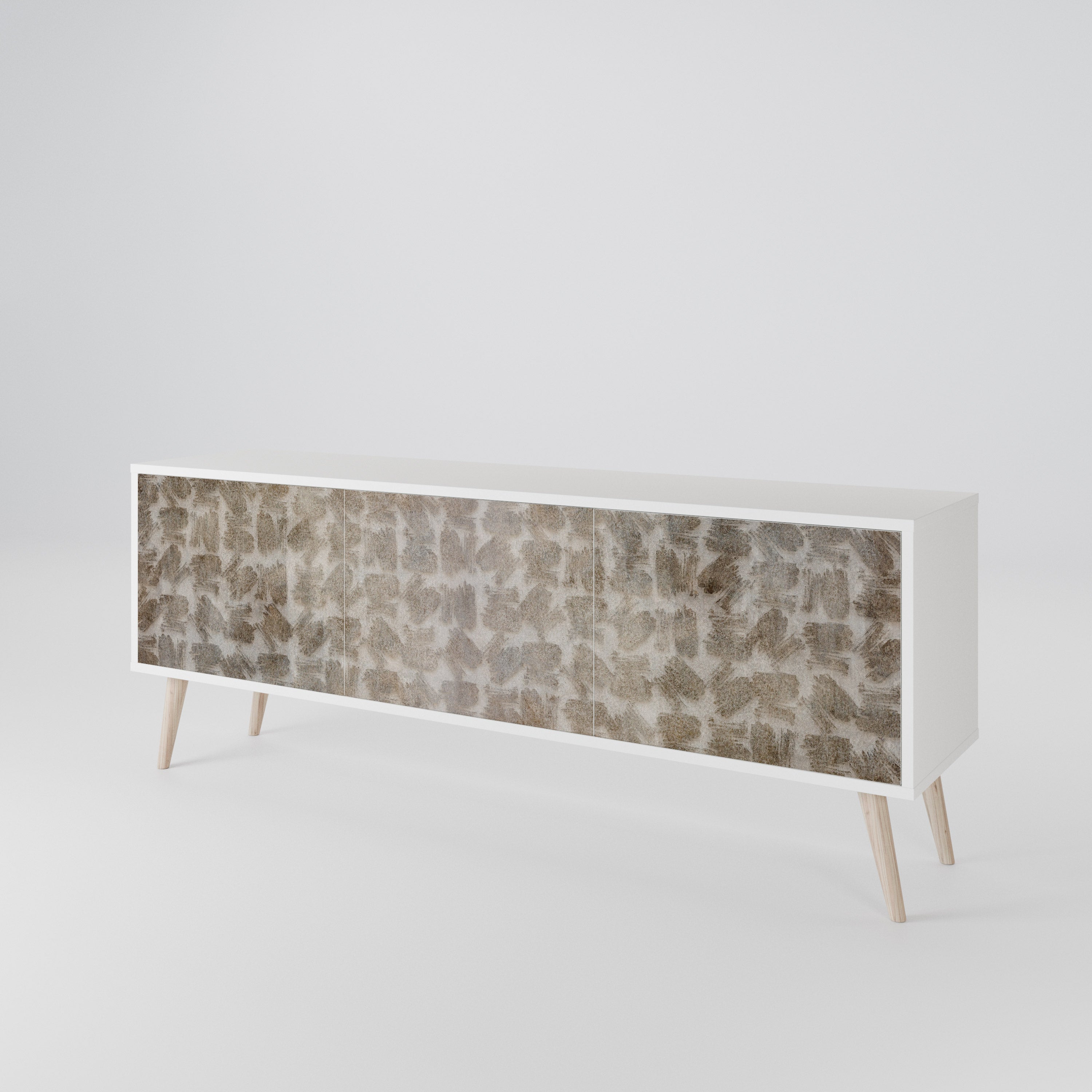 SLIGHTLY BLURRED 3-Door TV Cabinet