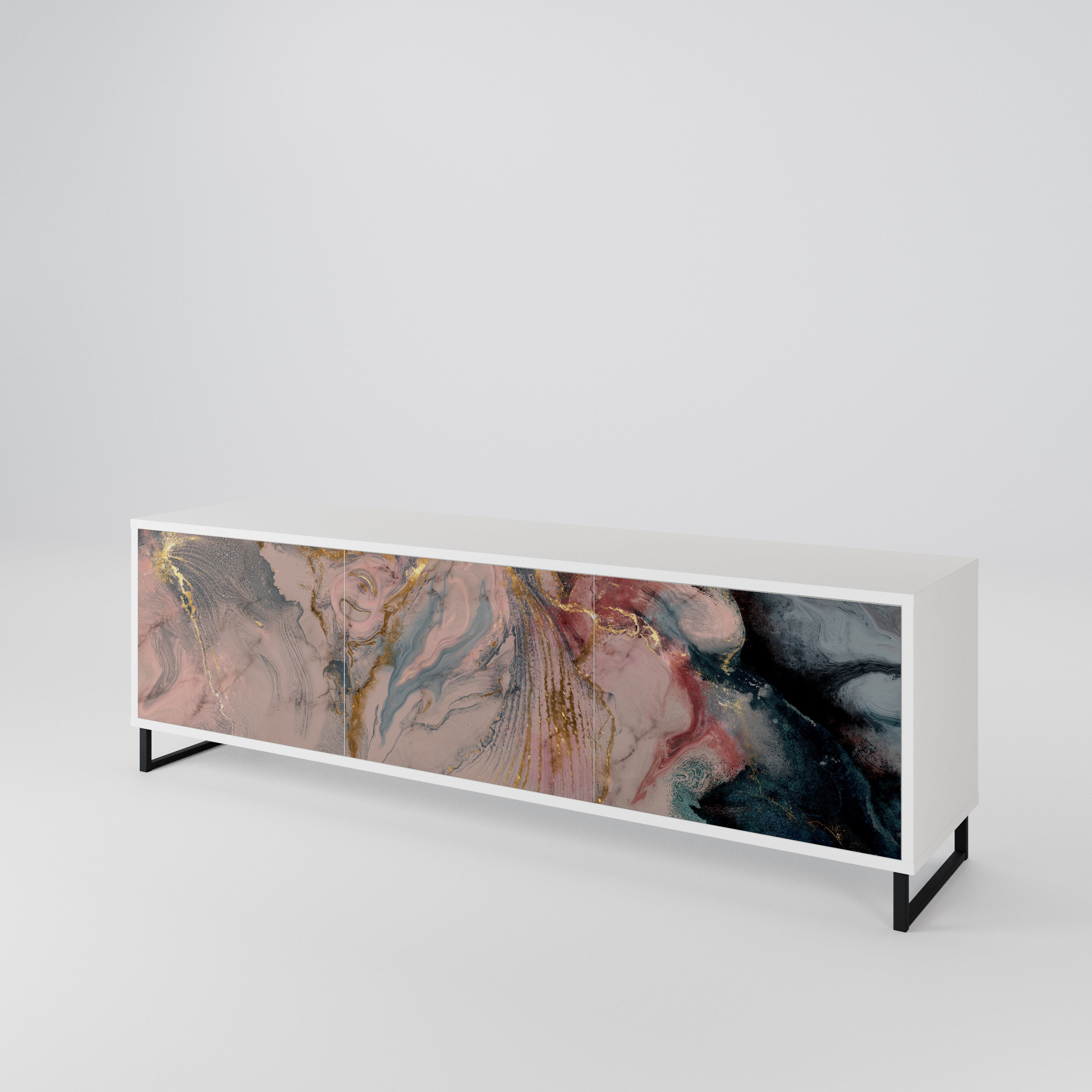 GILDED SWIRLS 3-Door TV Cabinet