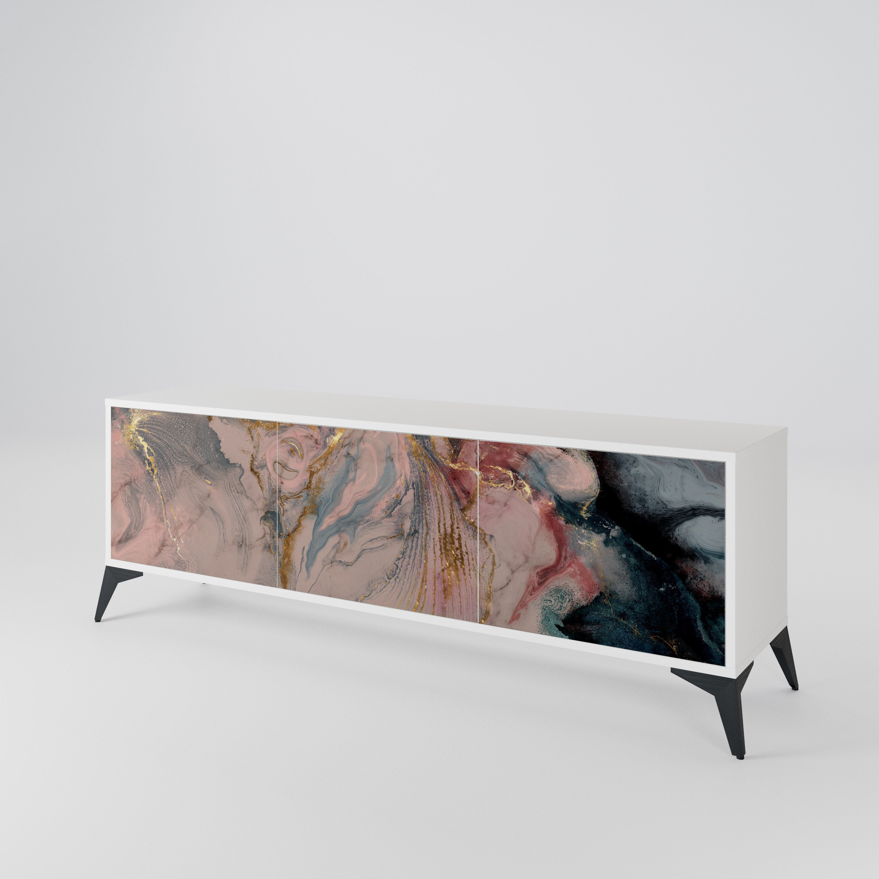 GILDED SWIRLS 3-Door TV Cabinet