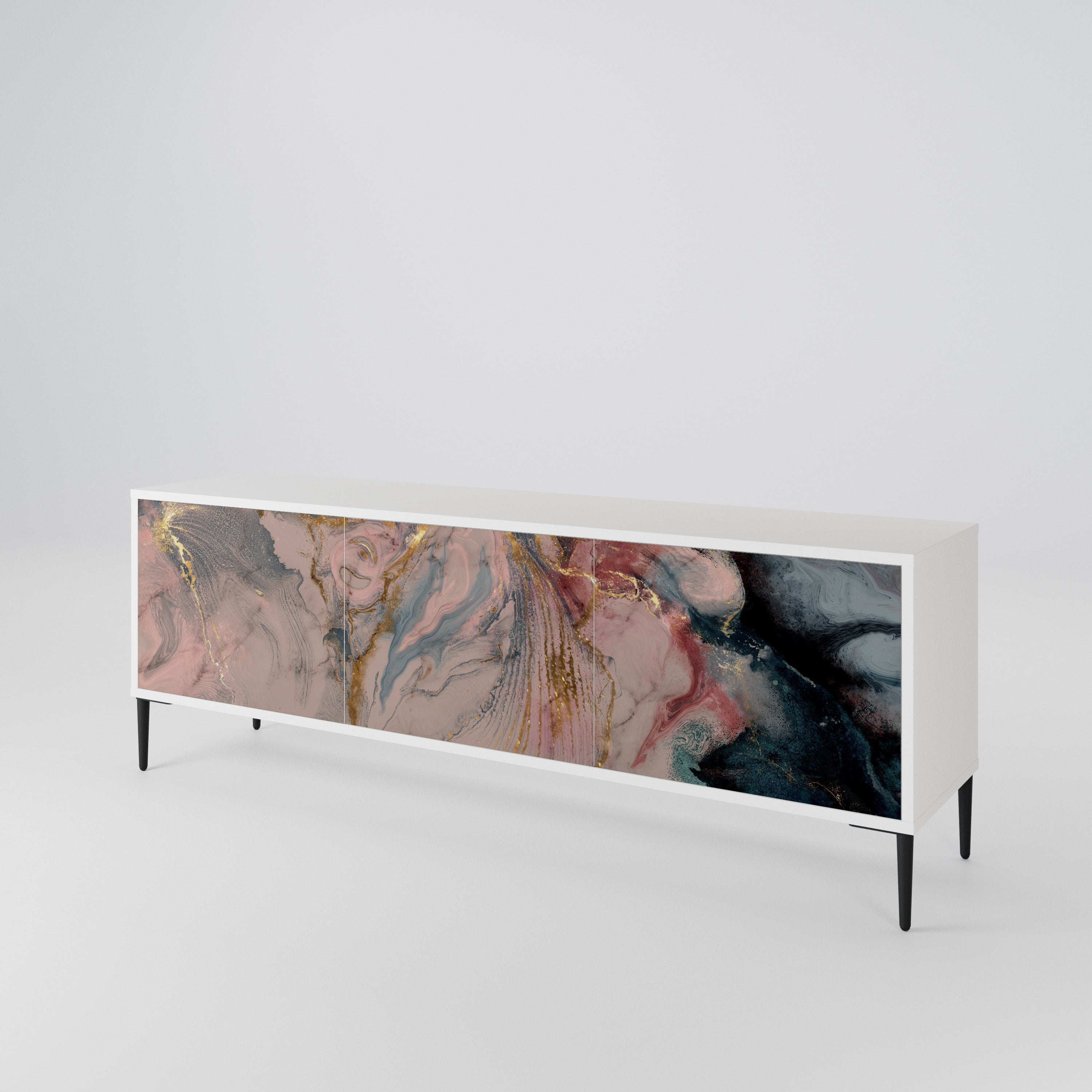 GILDED SWIRLS 3-Door TV Cabinet