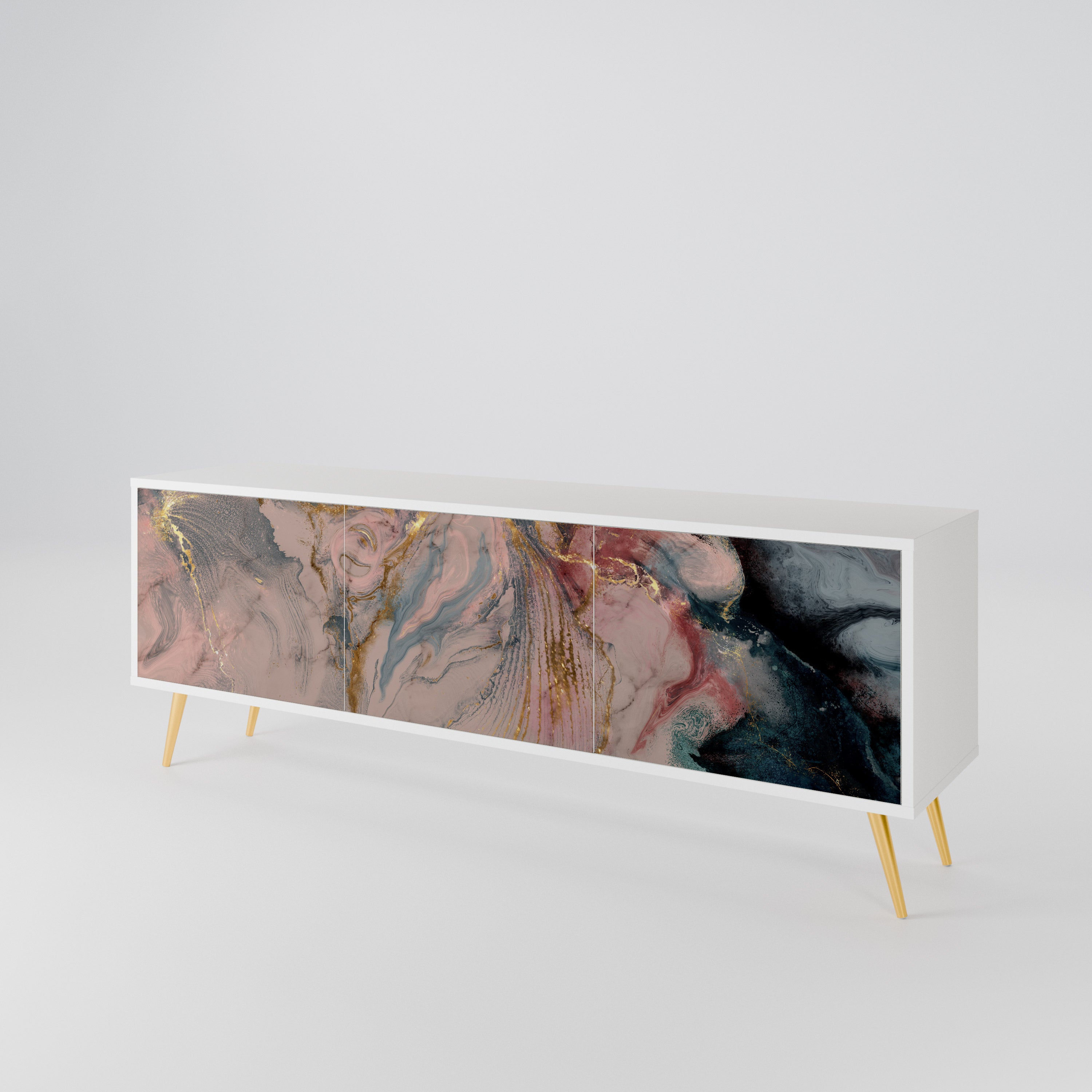 GILDED SWIRLS 3-Door TV Cabinet