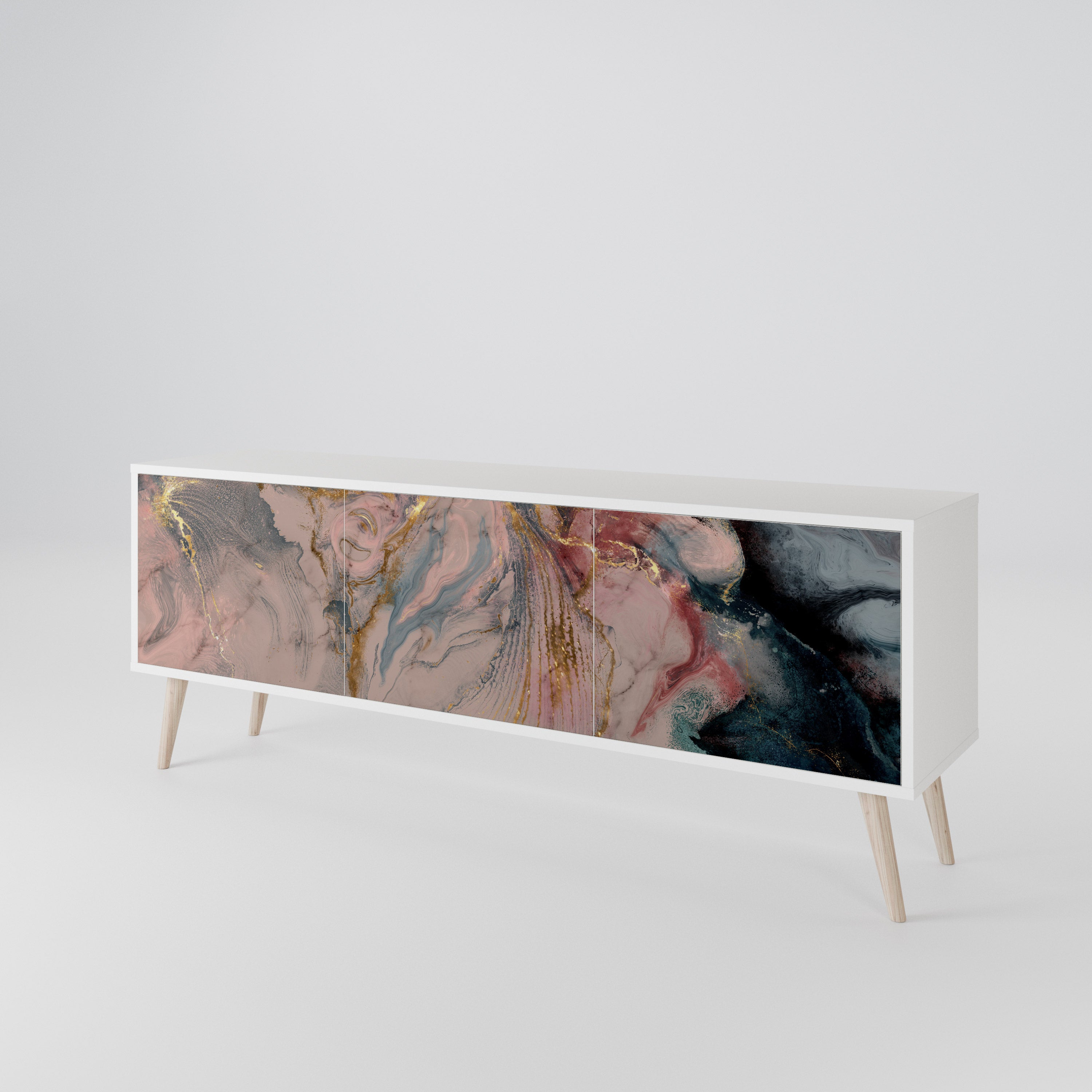 GILDED SWIRLS 3-Door TV Cabinet