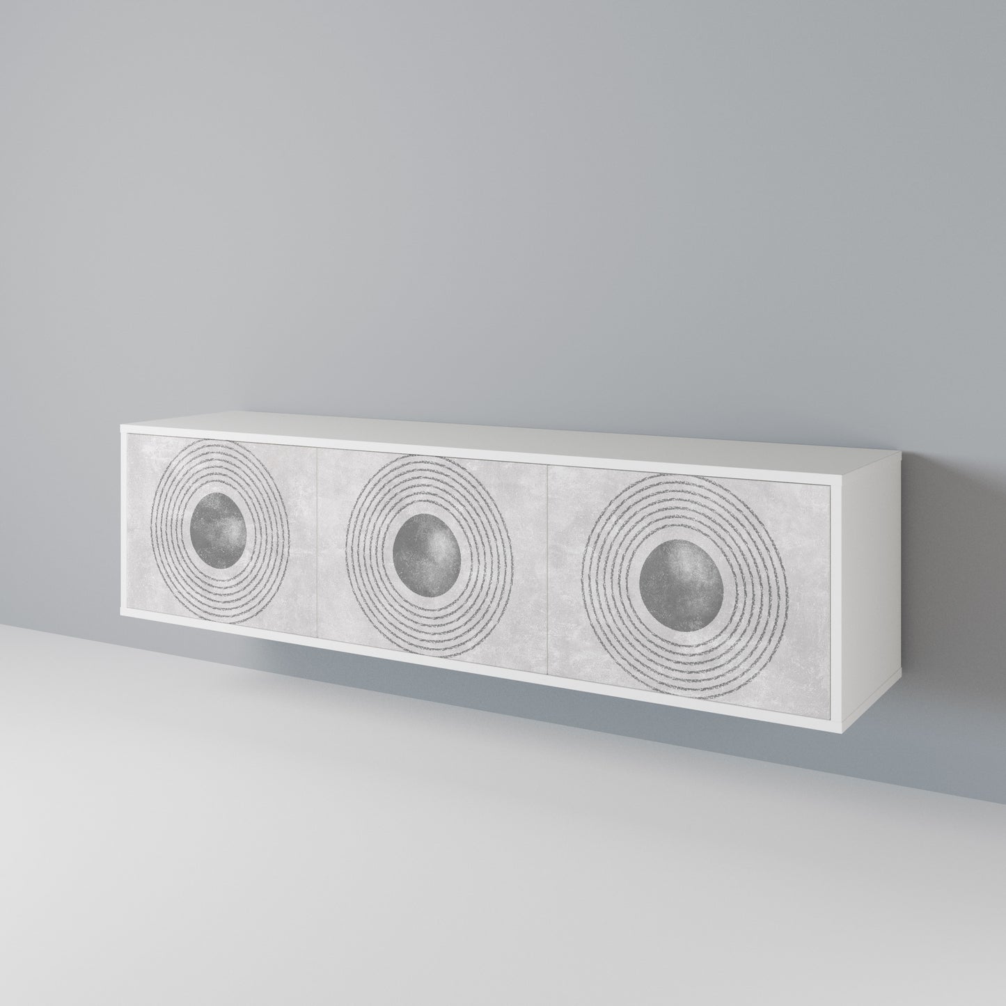 SOLID CIRCLES Móvel de TV de 3 Portas
