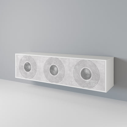 SOLID CIRCLES Móvel de TV de 3 Portas