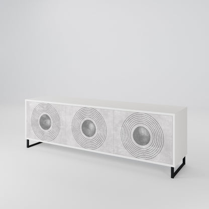 SOLID CIRCLES Móvel de TV de 3 Portas