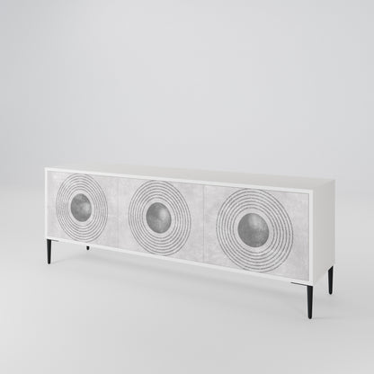 SOLID CIRCLES Móvel de TV de 3 Portas