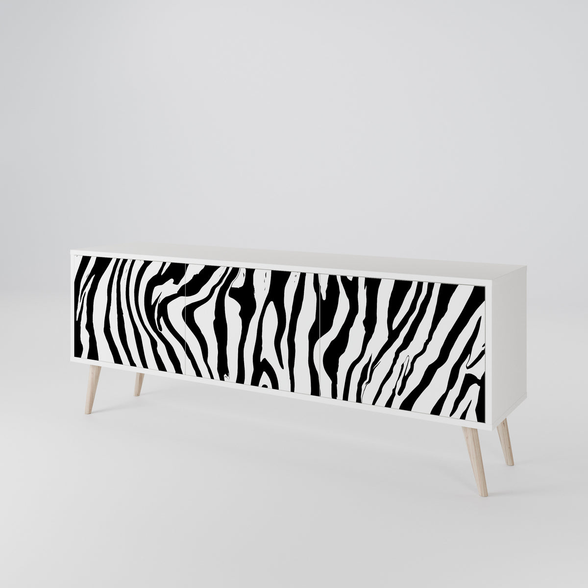 SPLENDID ZEBRA Móvel de TV de 3 Portas