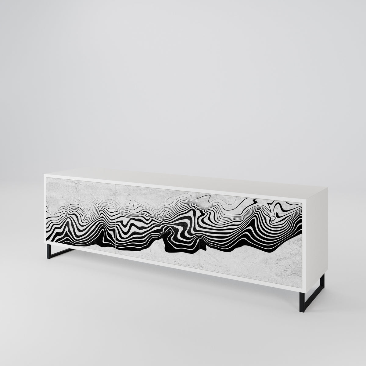 MONOCHROME MIRAGE Móvel de TV de 3 Portas