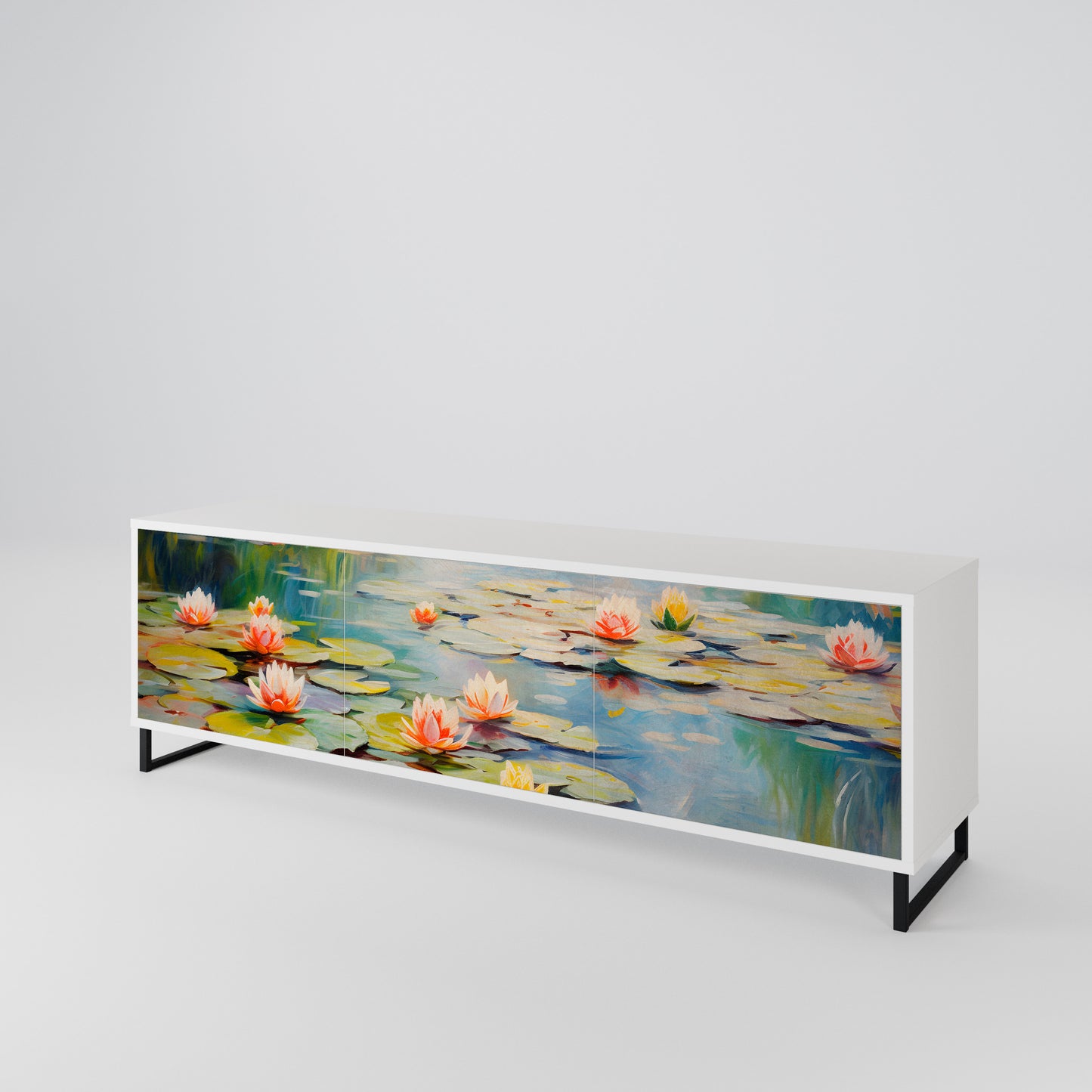 BLOOMING WATERS Móvel de TV de 3 Portas