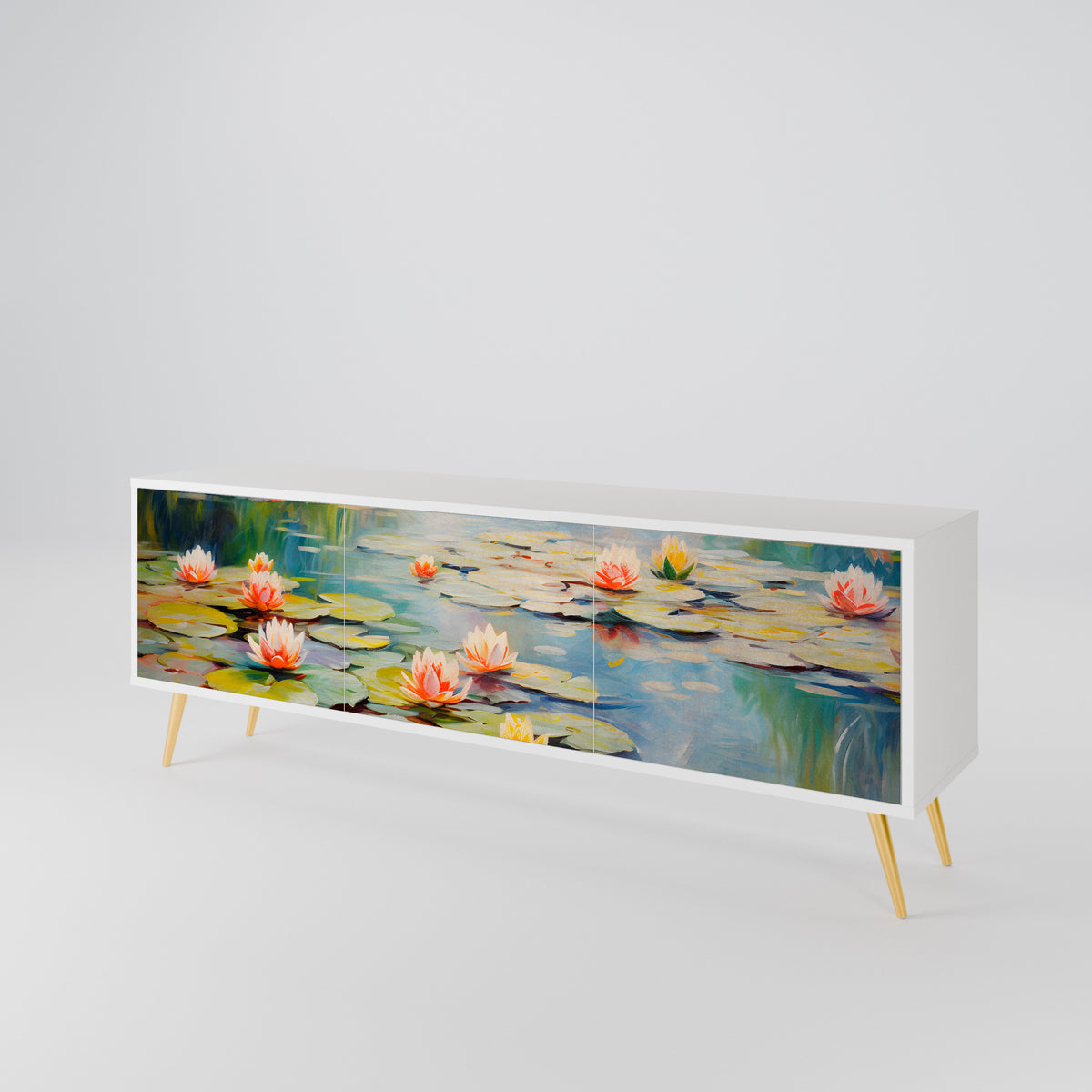 BLOOMING WATERS Móvel de TV de 3 Portas