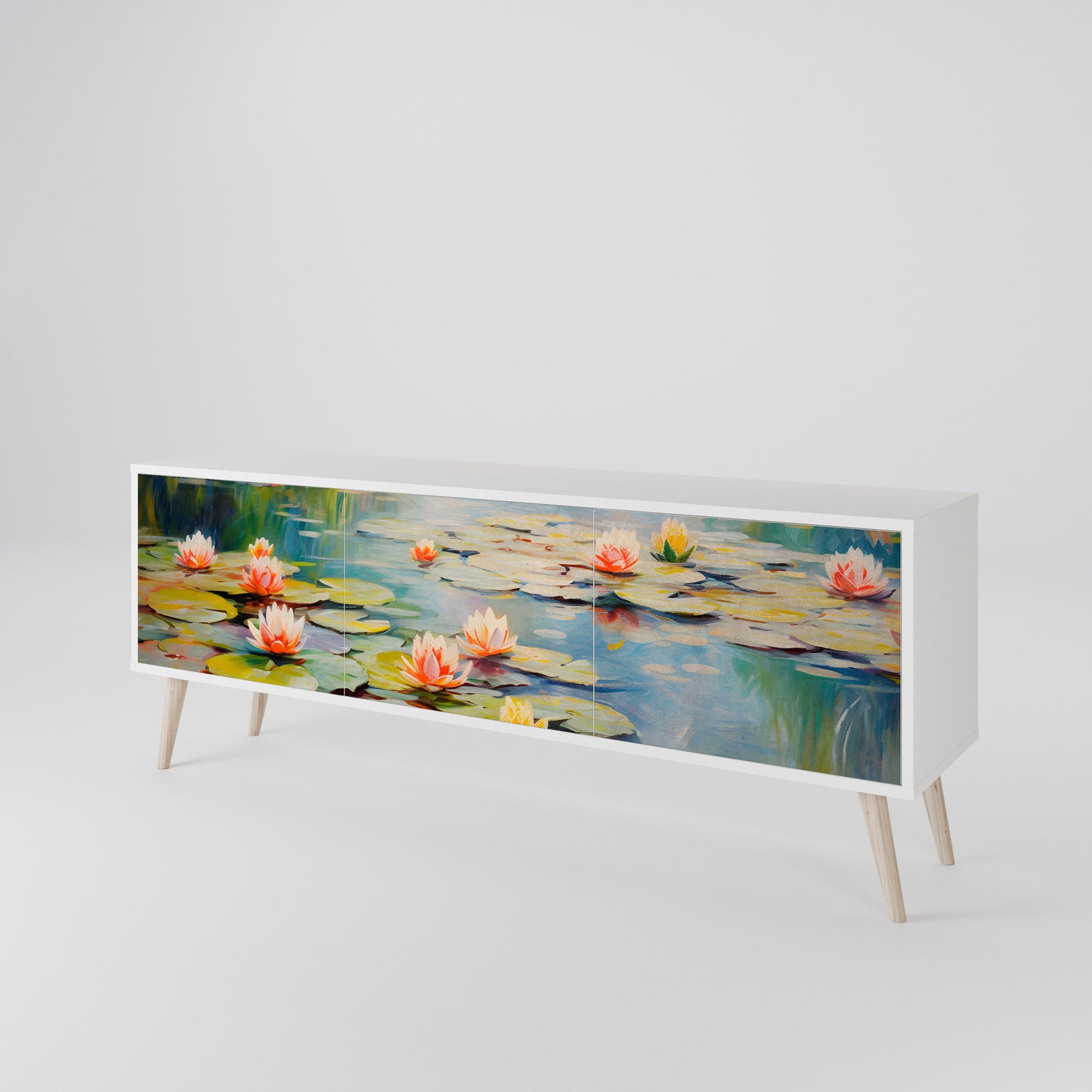 BLOOMING WATERS Móvel de TV de 3 Portas