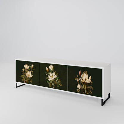 FLORAL NOIR Móvel de TV de 3 Portas