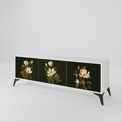 FLORAL NOIR Móvel de TV de 3 Portas