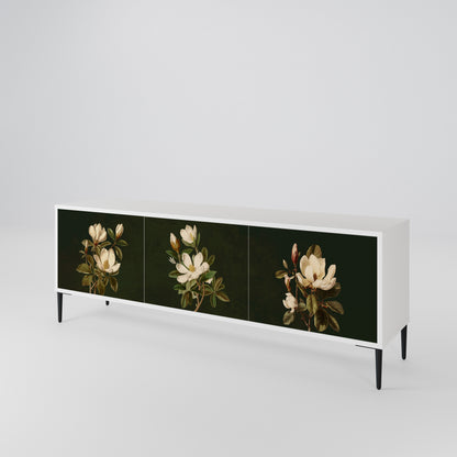 FLORAL NOIR Móvel de TV de 3 Portas