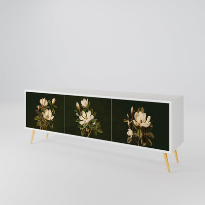 FLORAL NOIR Móvel de TV de 3 Portas
