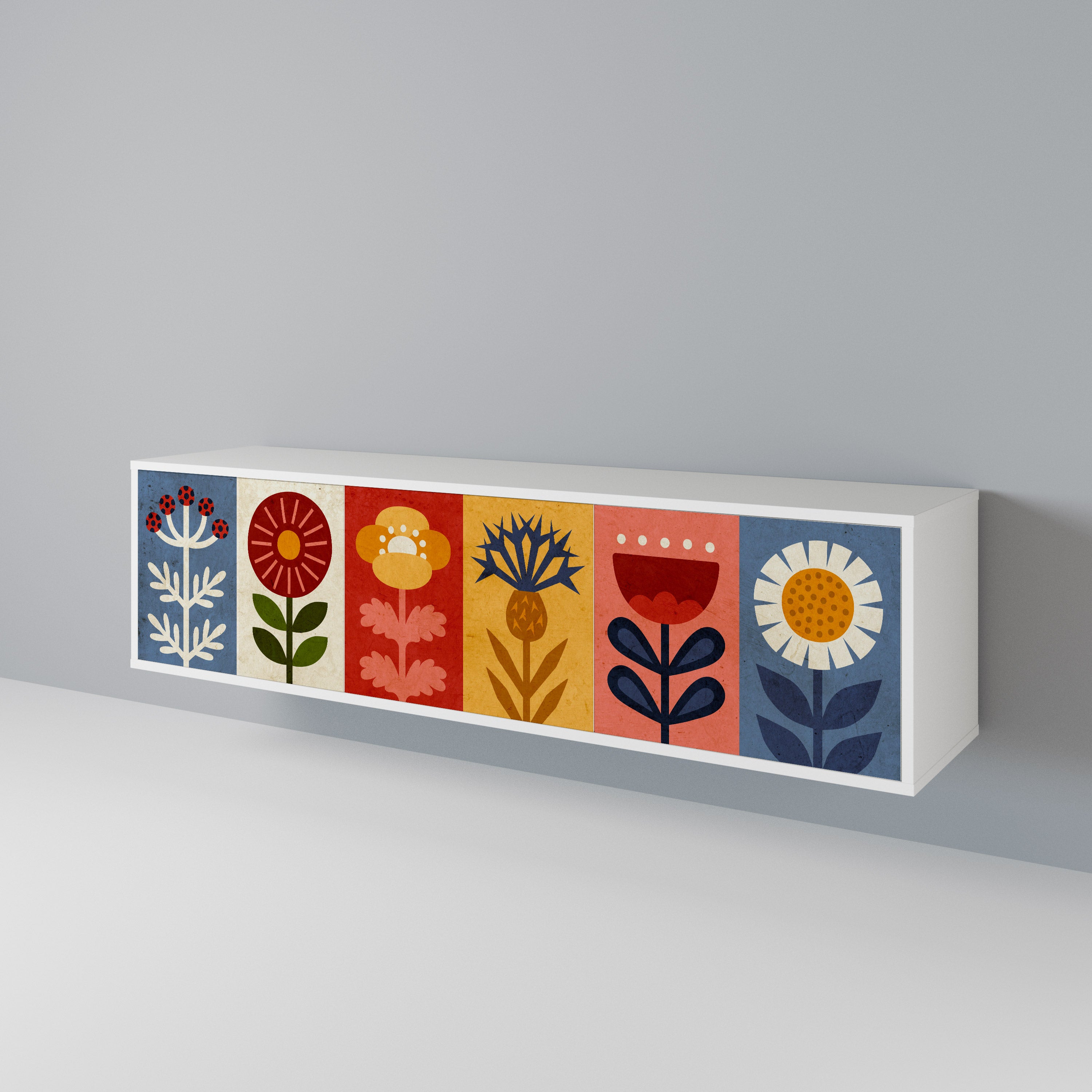 SCANDIC FLOWERET Móvel de TV de 3 Portas