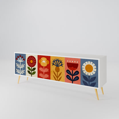 SCANDIC FLOWERET Móvel de TV de 3 Portas