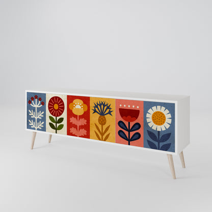 SCANDIC FLOWERET Móvel de TV de 3 Portas