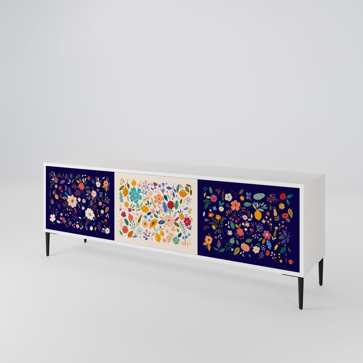 FLORAL COMBINATION Móvel de TV de 3 Portas