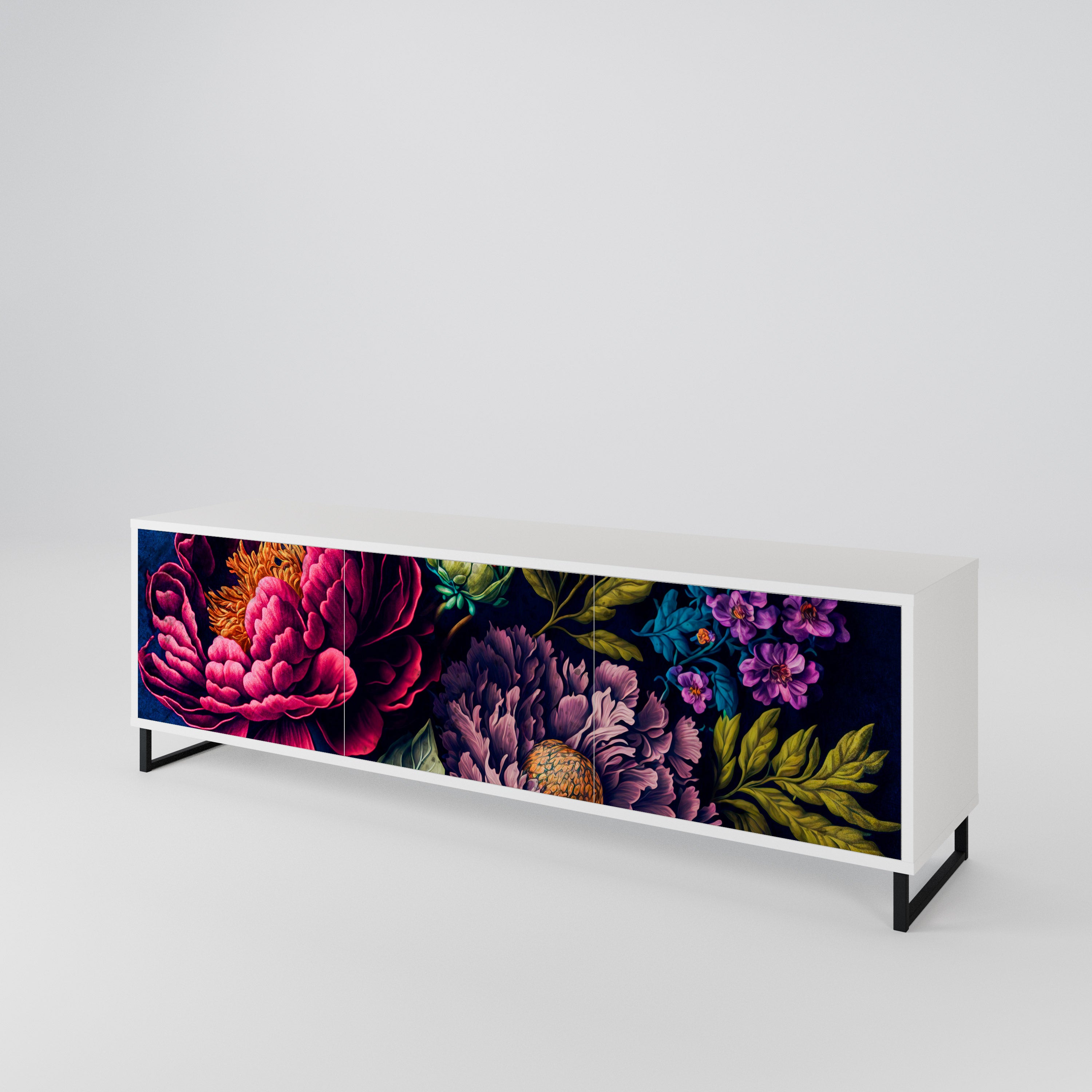 BLOOMING ELEGANCE Móvel de TV de 3 Portas