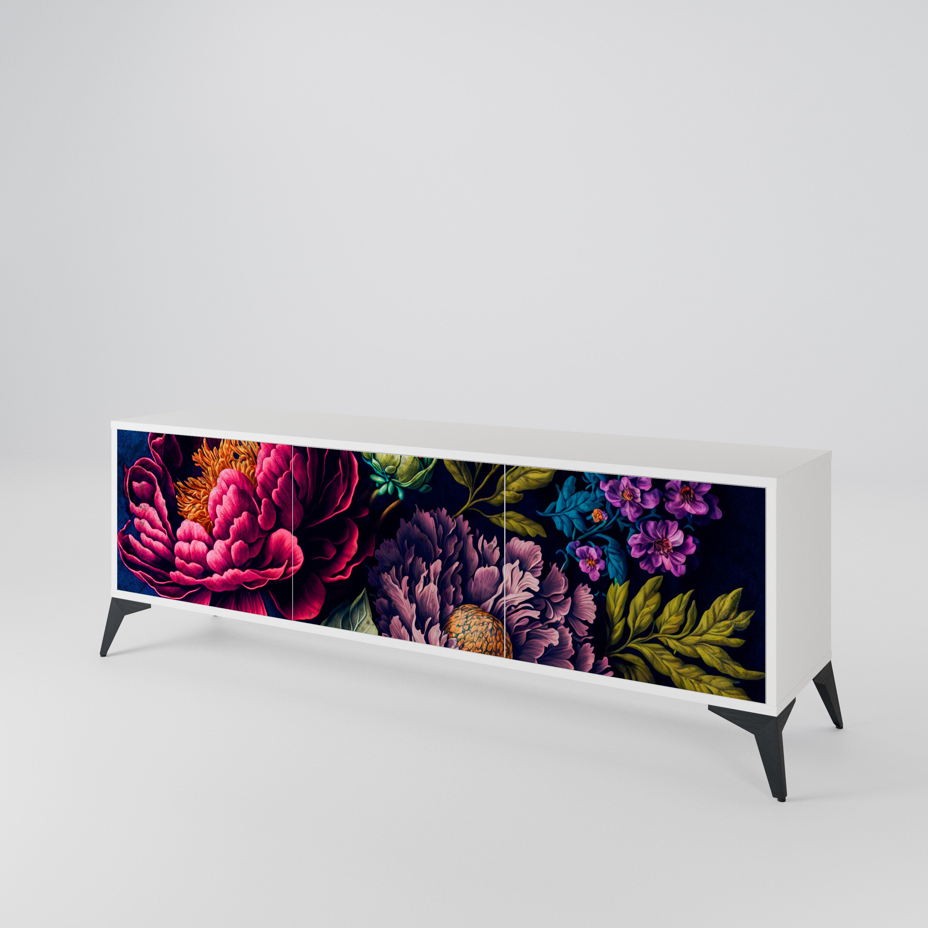 BLOOMING ELEGANCE Móvel de TV de 3 Portas