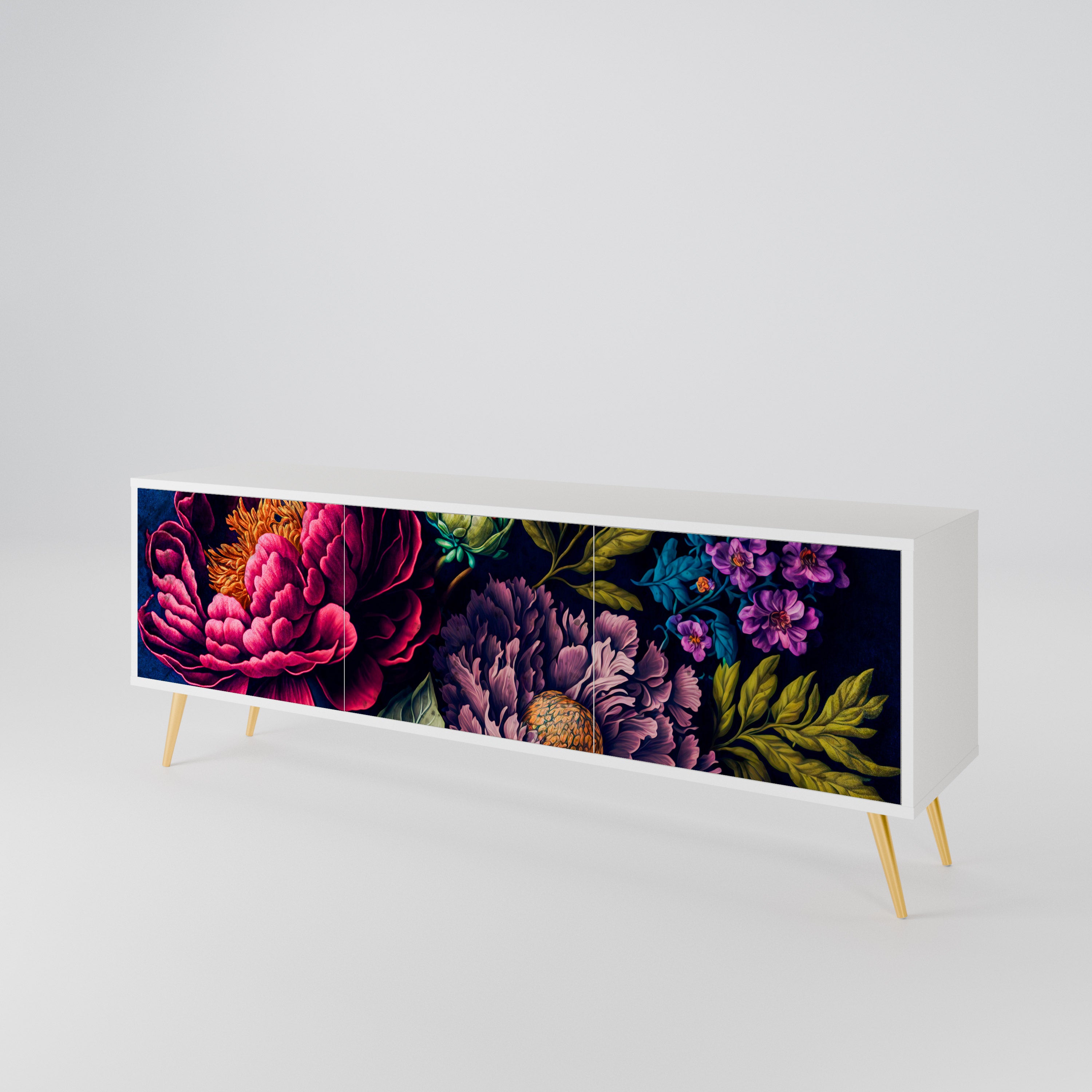 BLOOMING ELEGANCE Móvel de TV de 3 Portas