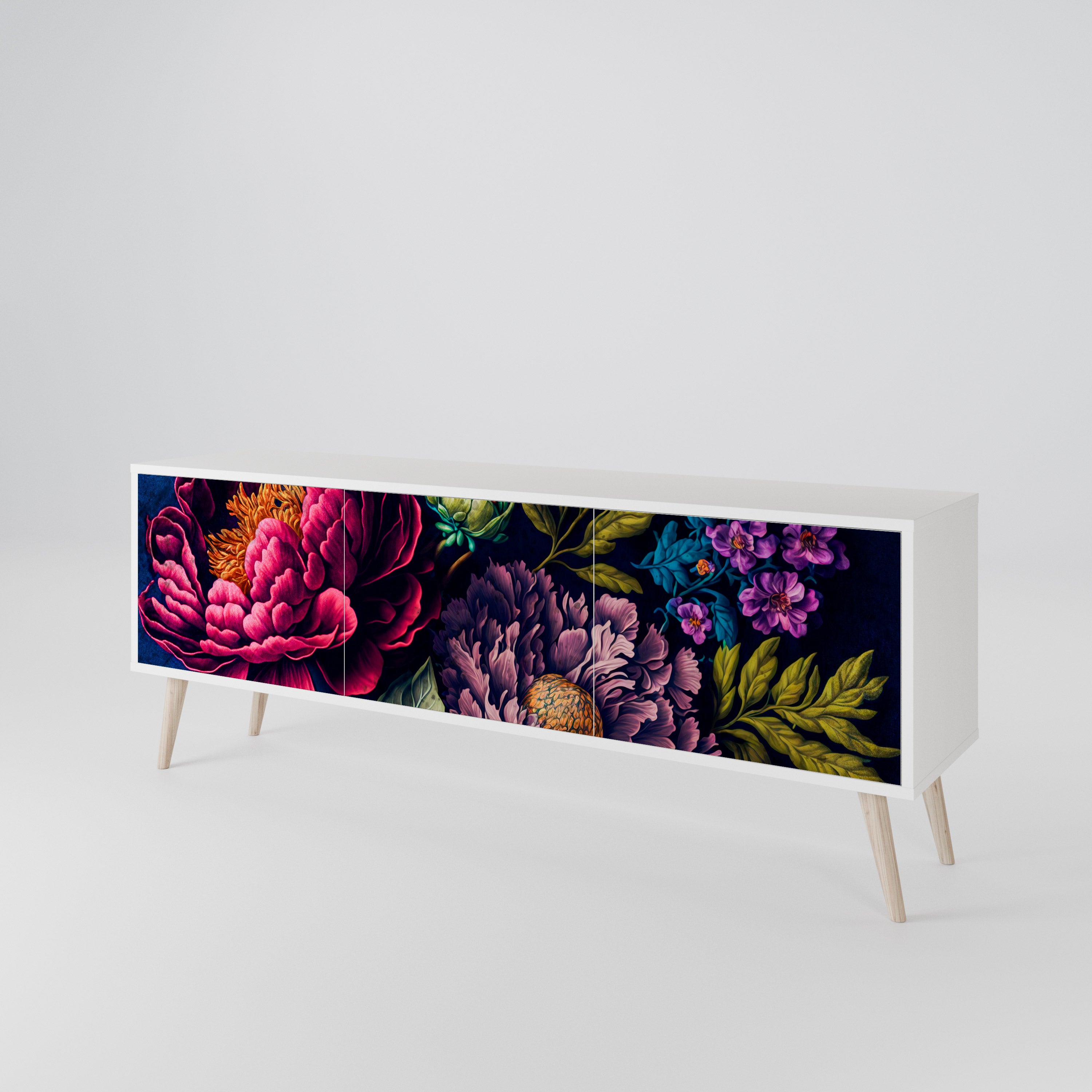 BLOOMING ELEGANCE Móvel de TV de 3 Portas