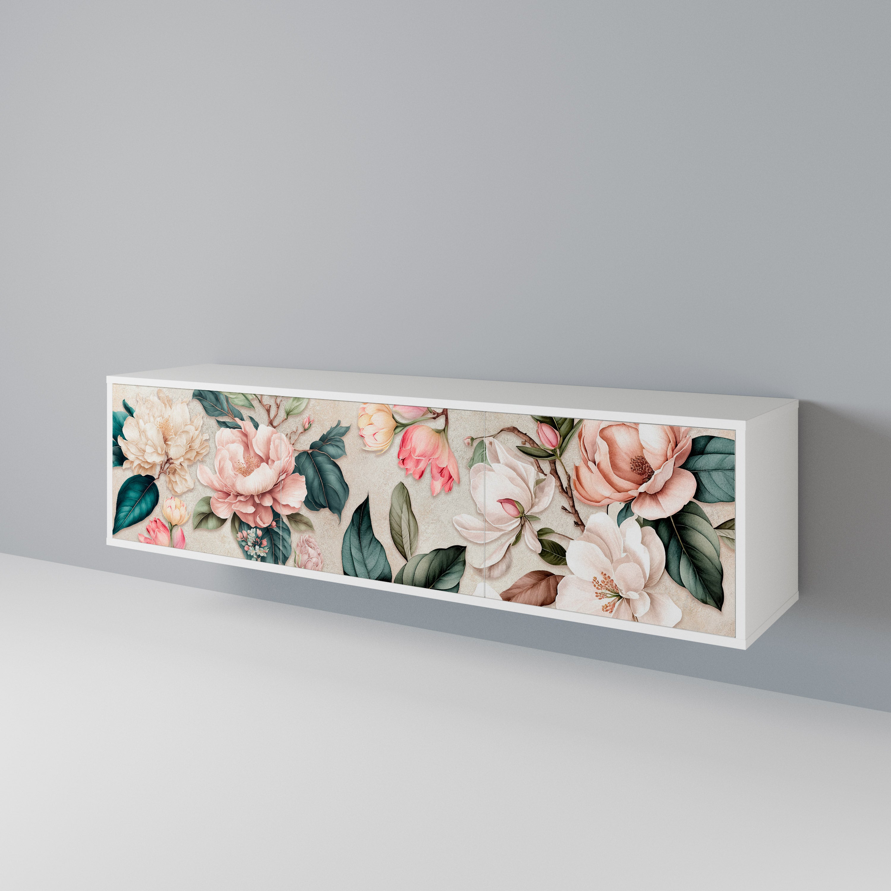 FLORAL GRACE Móvel de TV de 3 Portas