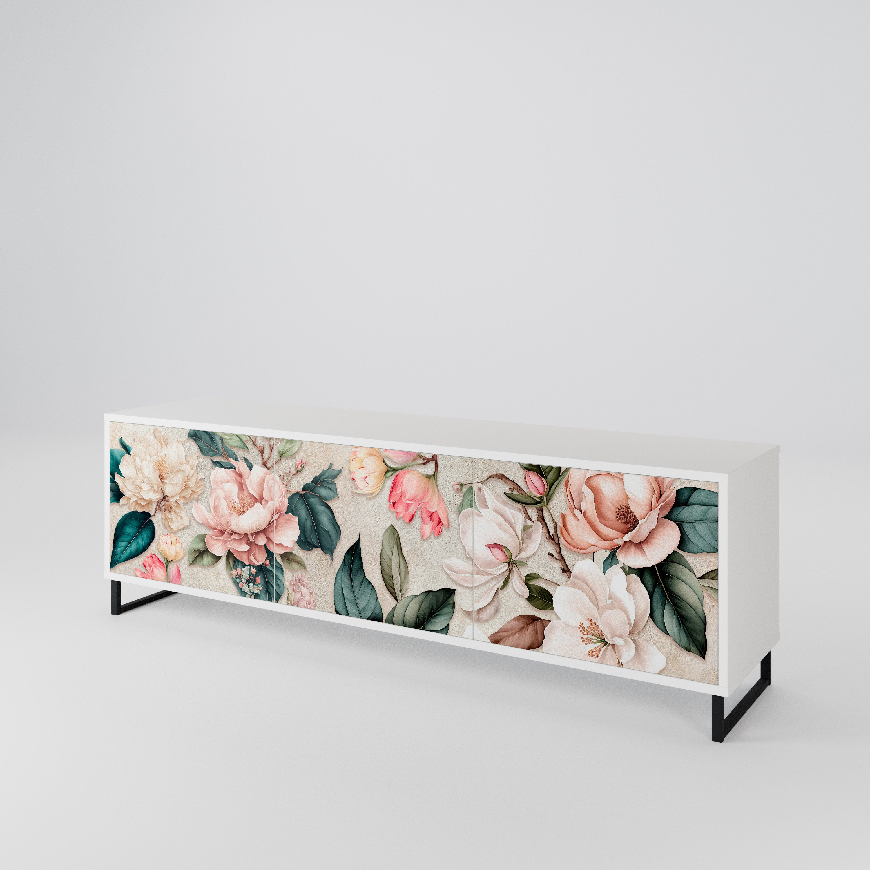 FLORAL GRACE Móvel de TV de 3 Portas
