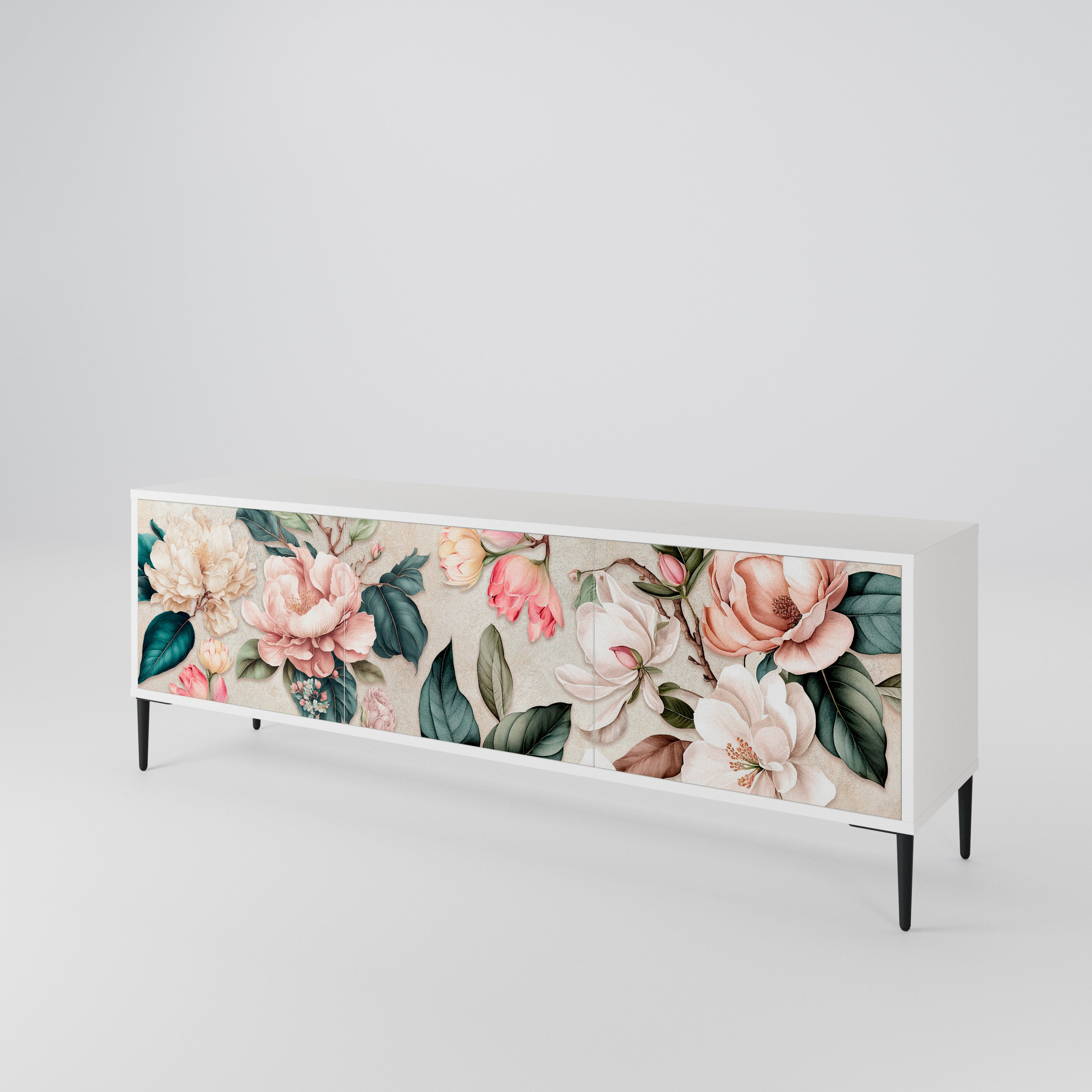 FLORAL GRACE Móvel de TV de 3 Portas