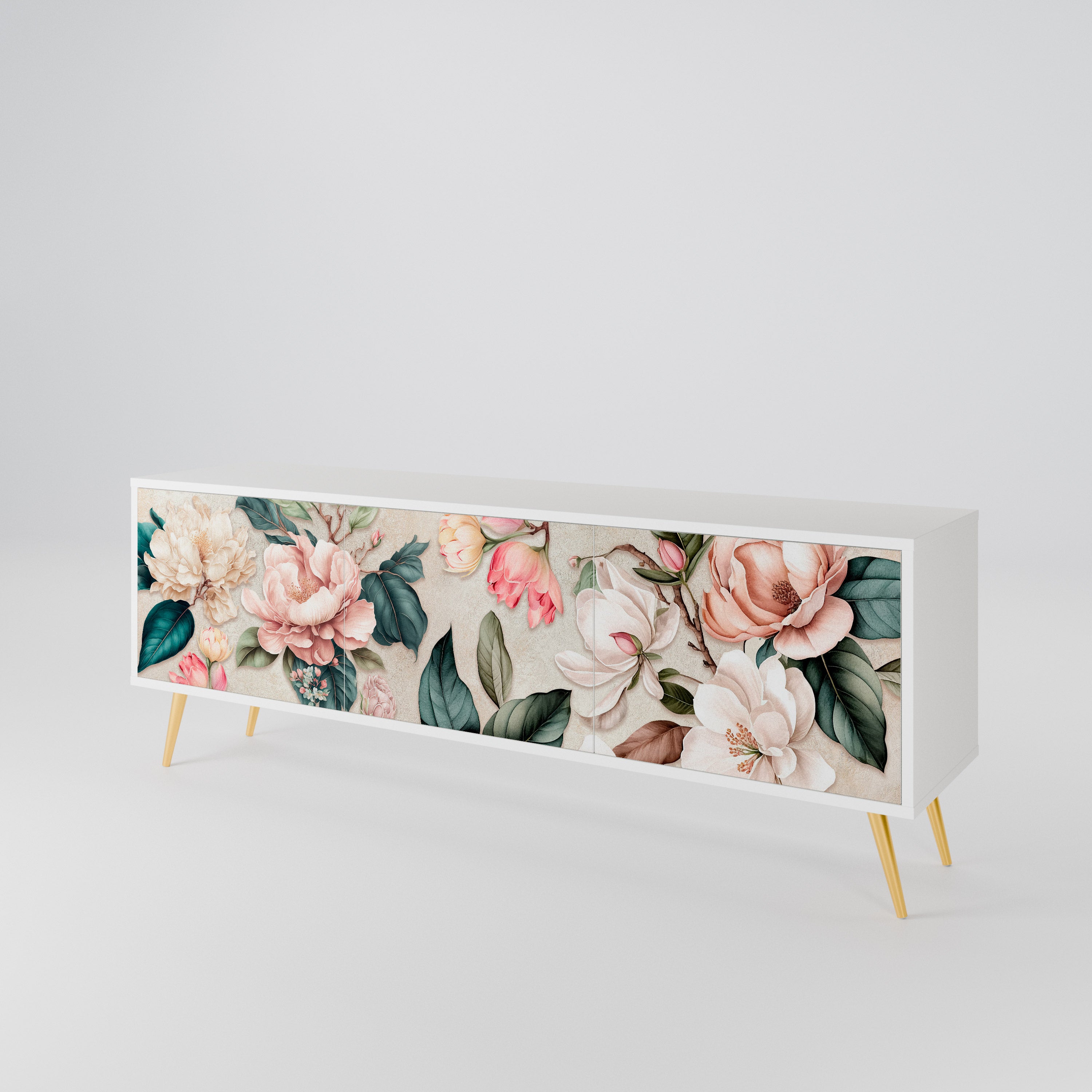FLORAL GRACE Móvel de TV de 3 Portas