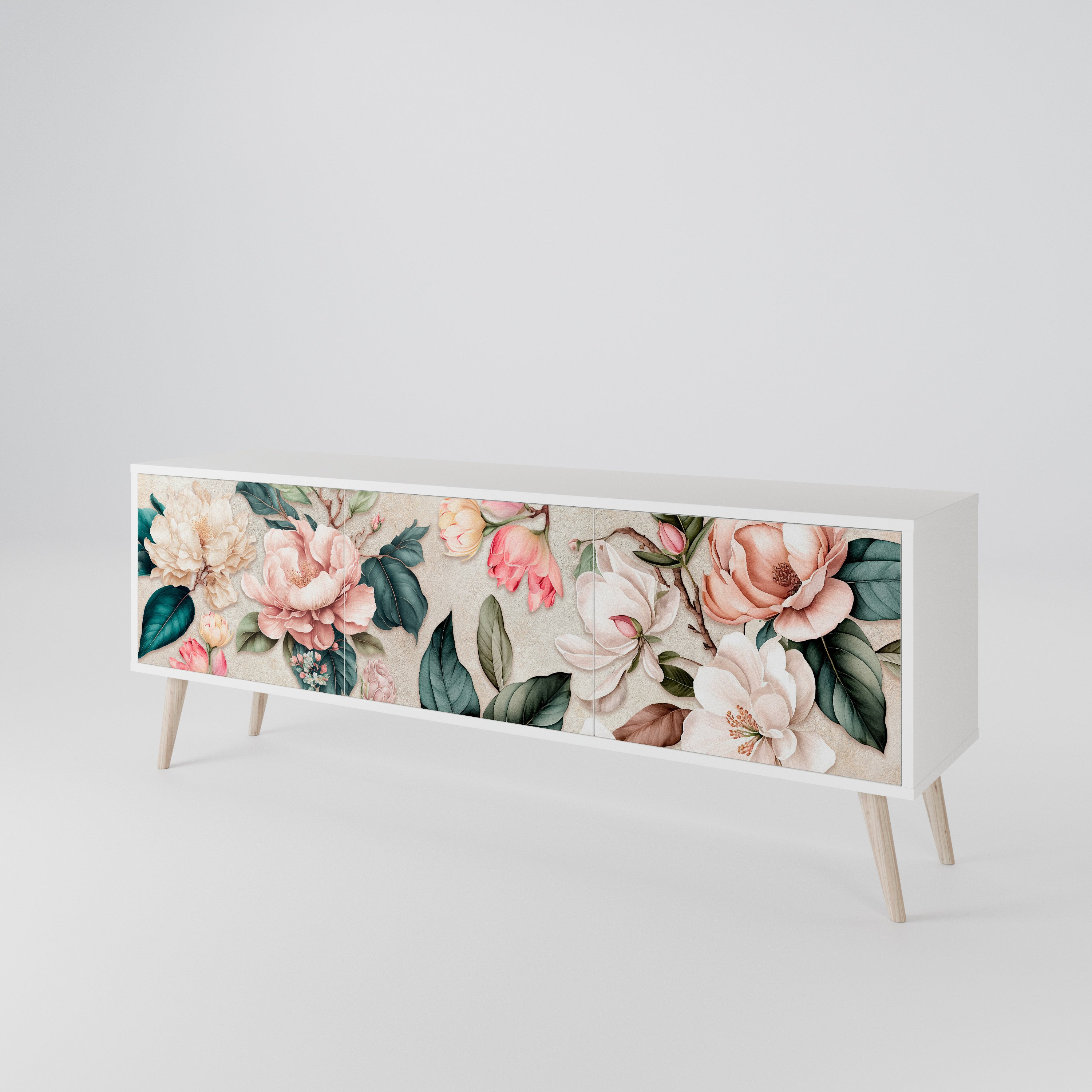 FLORAL GRACE Móvel de TV de 3 Portas