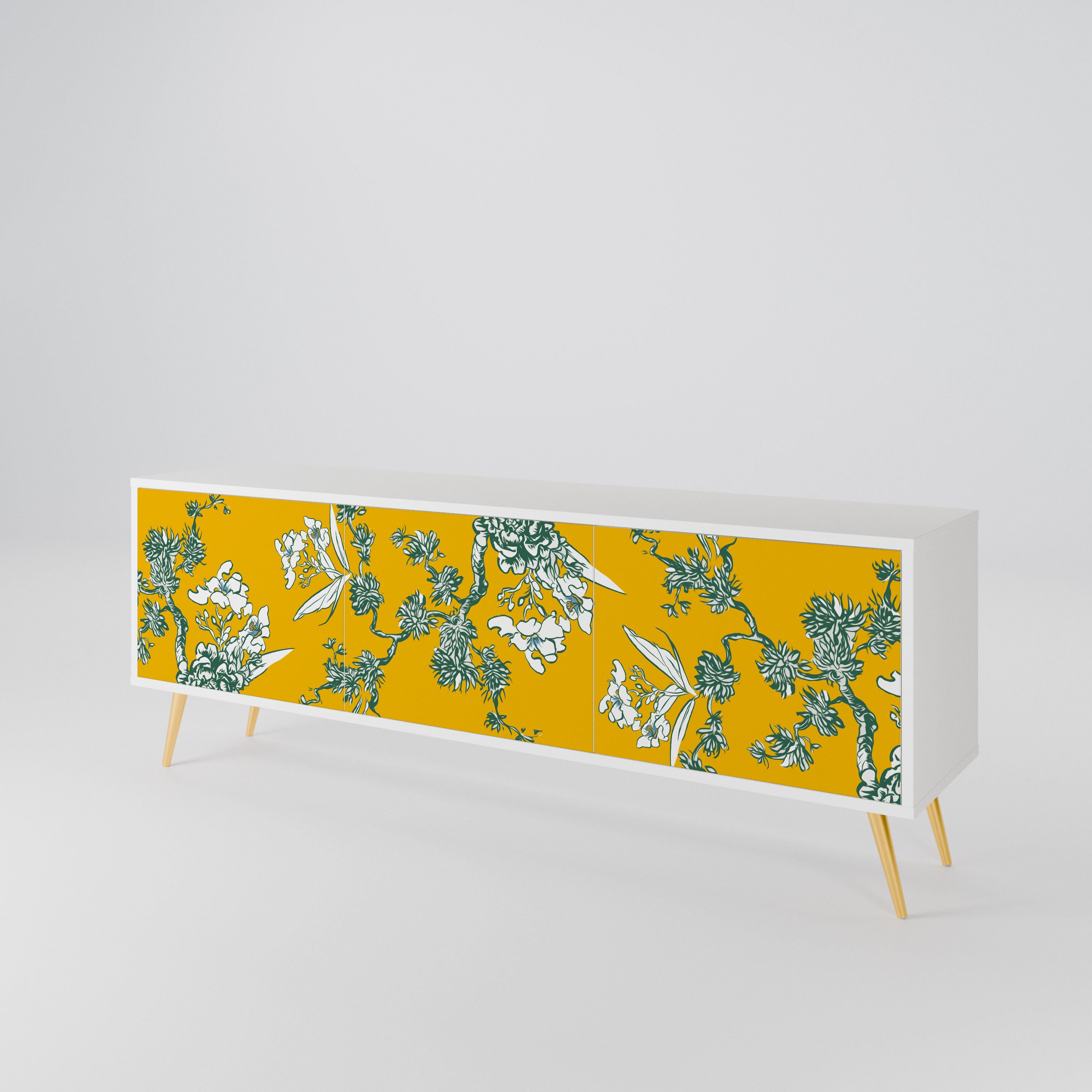 YELLOW CHINOISERIE Móvel de TV de 3 Portas