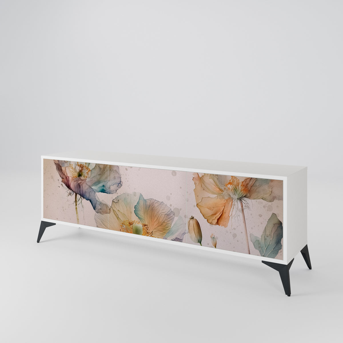 SOFTEN POPPY 3-Door TV Cabinet