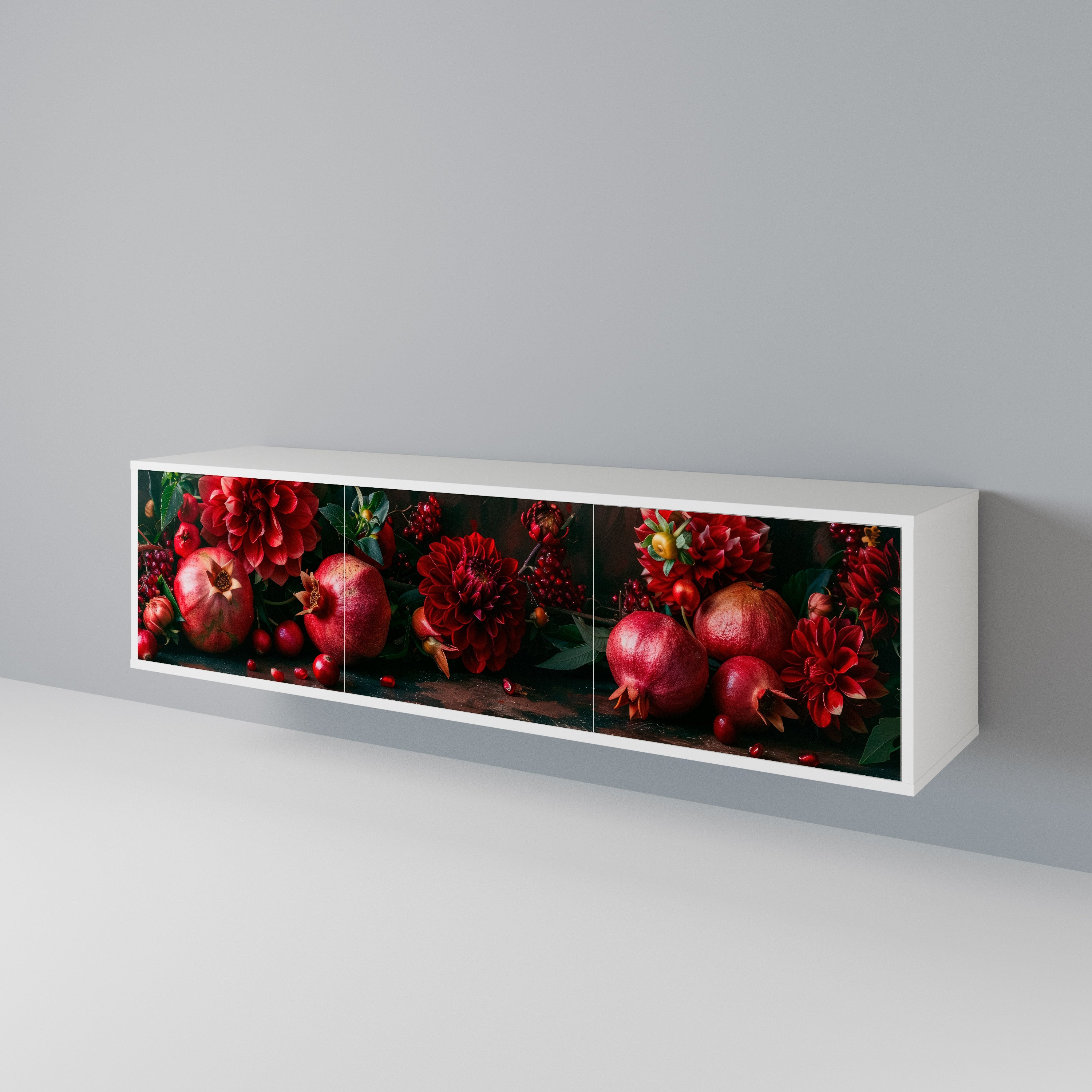 DAHLIAS AND POMEGRANATES Móvel de TV de 3 Portas