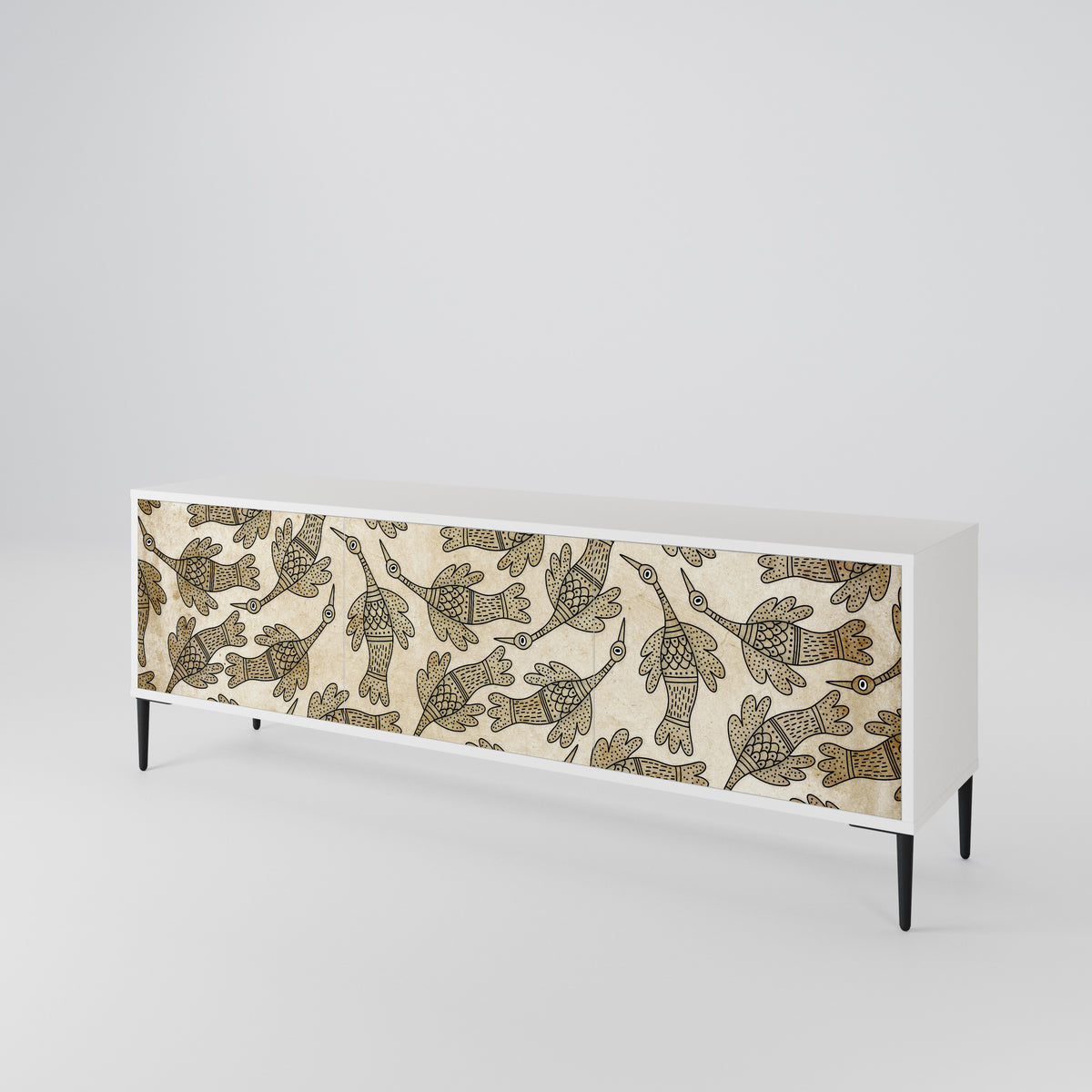ALMONDINE SONGBIRD 3-Door TV Cabinet