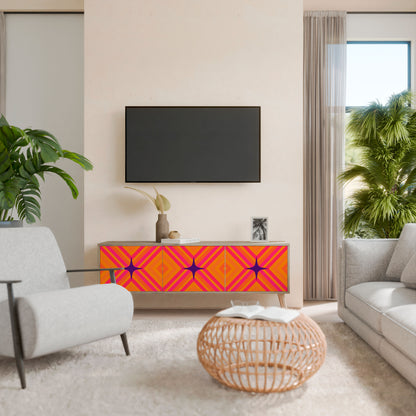 GEOMETRIC BRILLIANCE 3-Door TV Cabinet