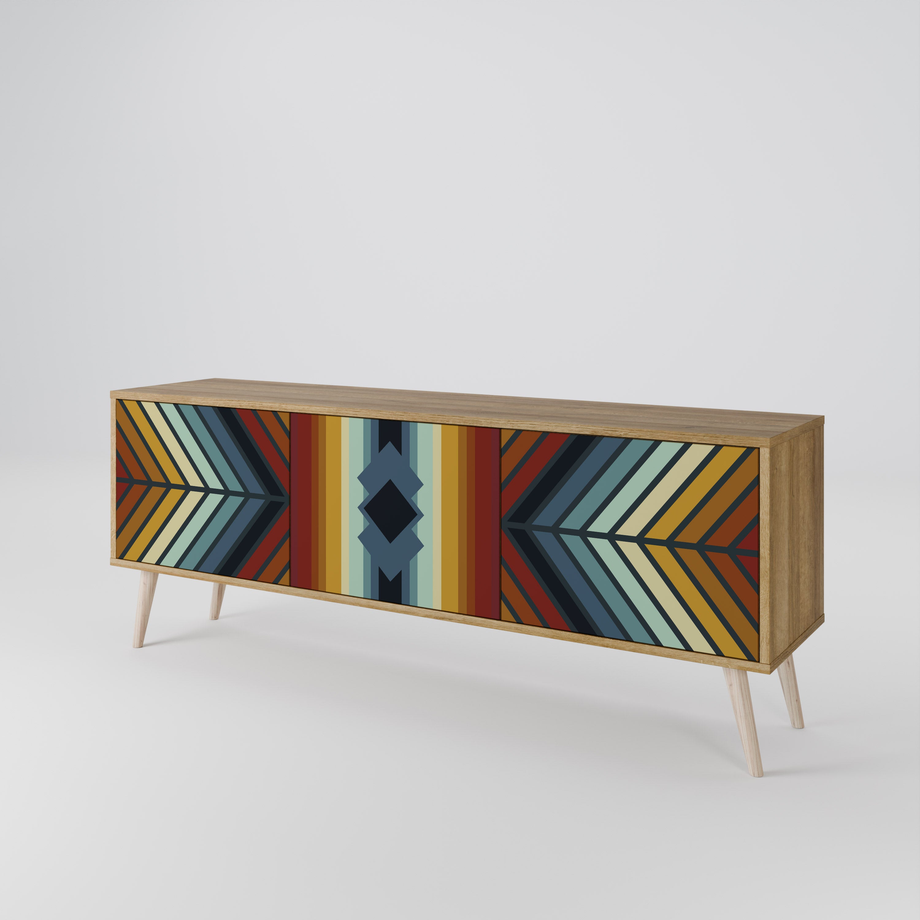 INDIGENOUS ZIGZAG Móvel de TV de 3 Portas