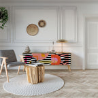 CHROMATIC ABSTRACT Móvel de TV com 3 Portas em Efeito Carvalho