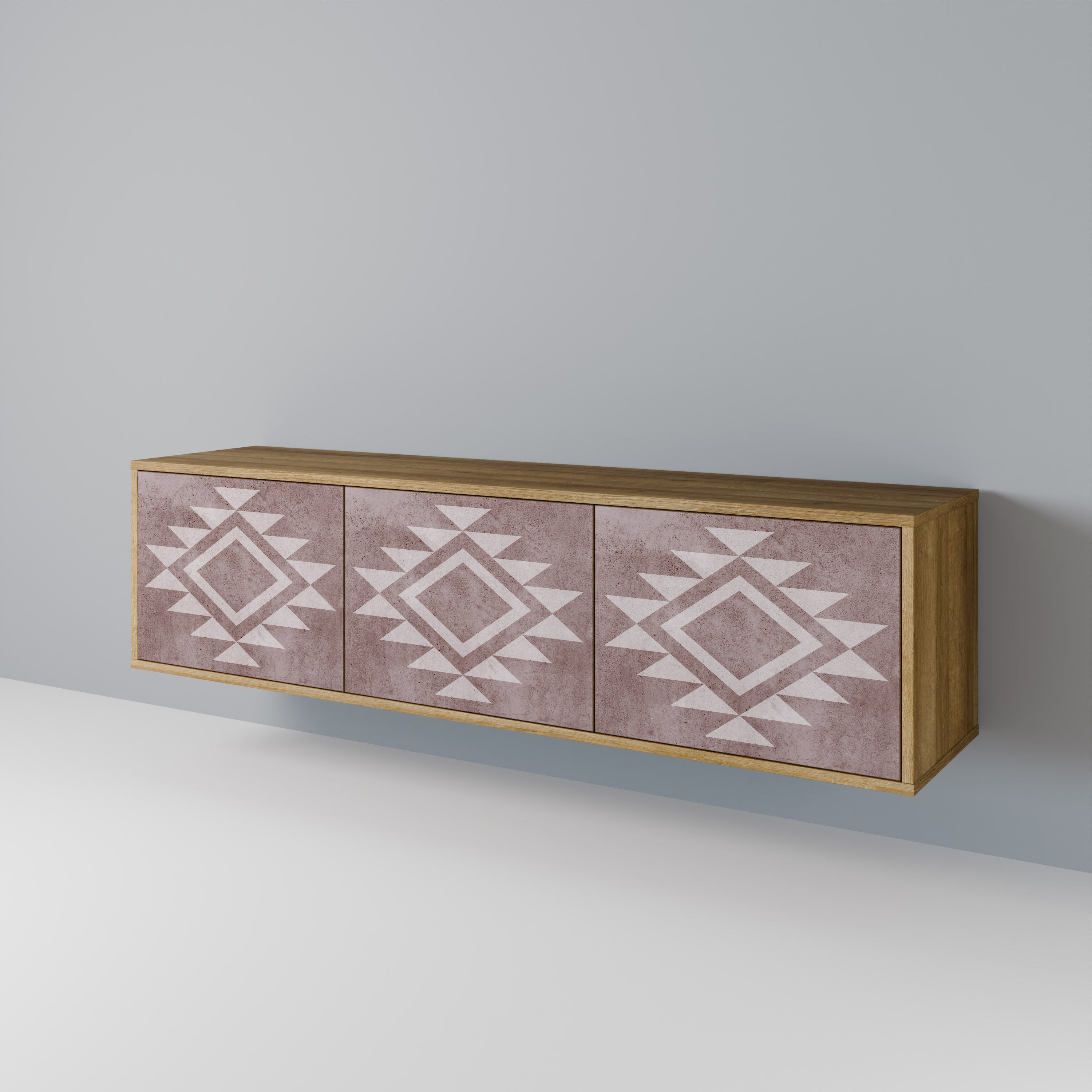 MARVEL MOSAIC Móvel de TV com 3 Portas em Efeito Carvalho