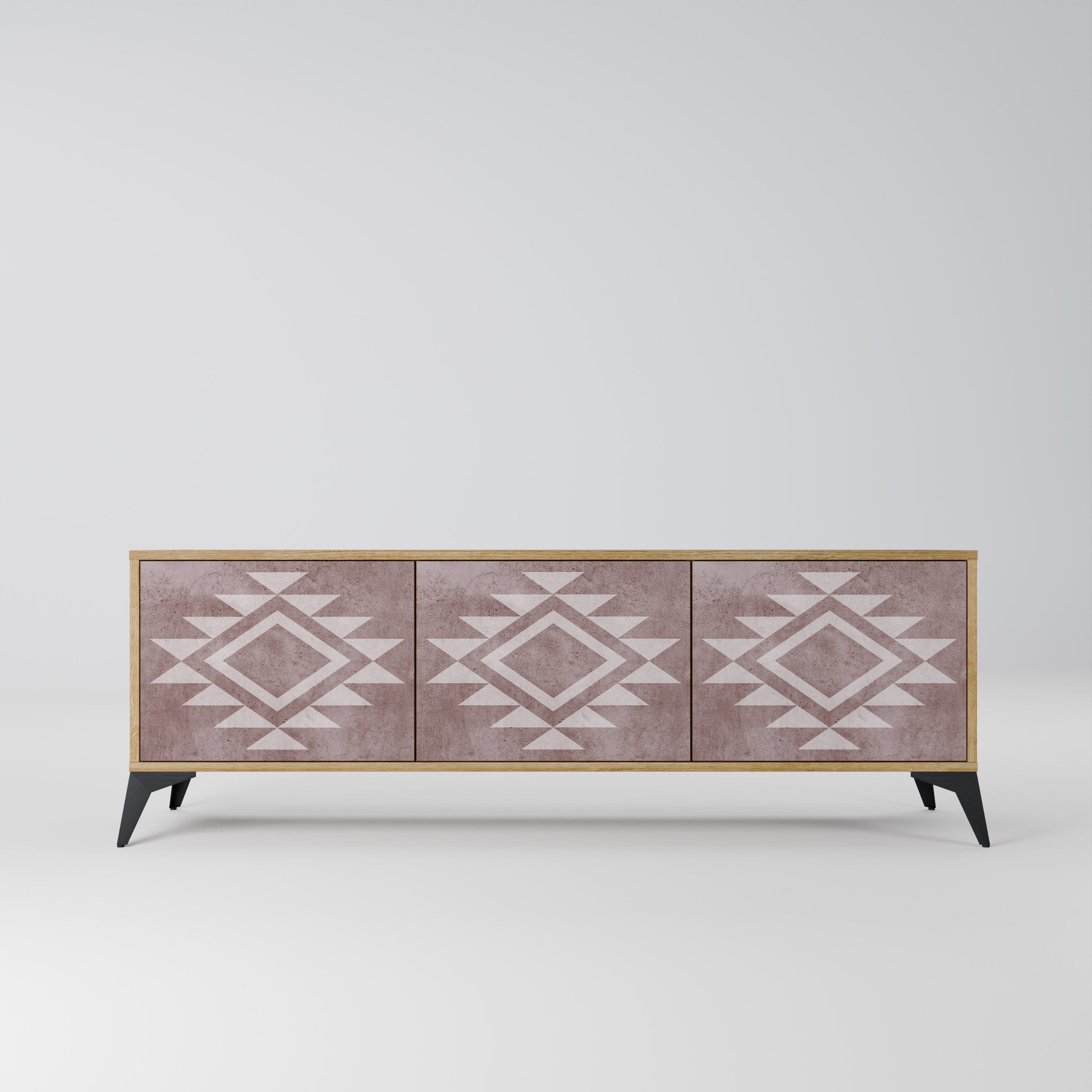 MARVEL MOSAIC Móvel de TV com 3 Portas em Efeito Carvalho